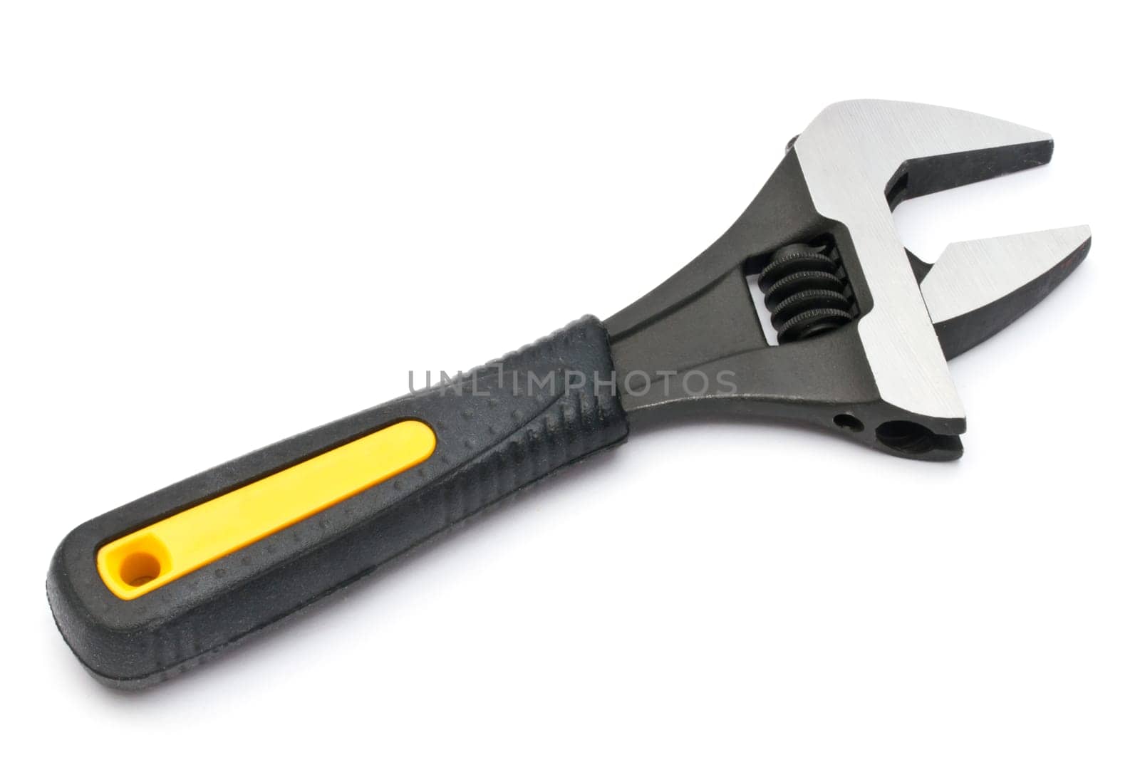 A adjustable wrench isolated on white background