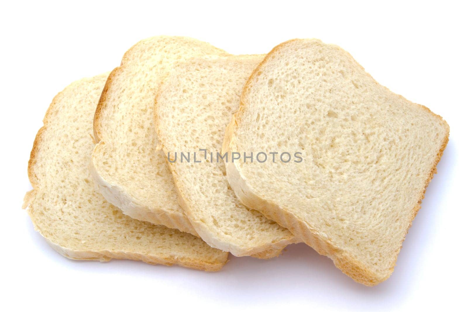 Fresh bread isolated on white background