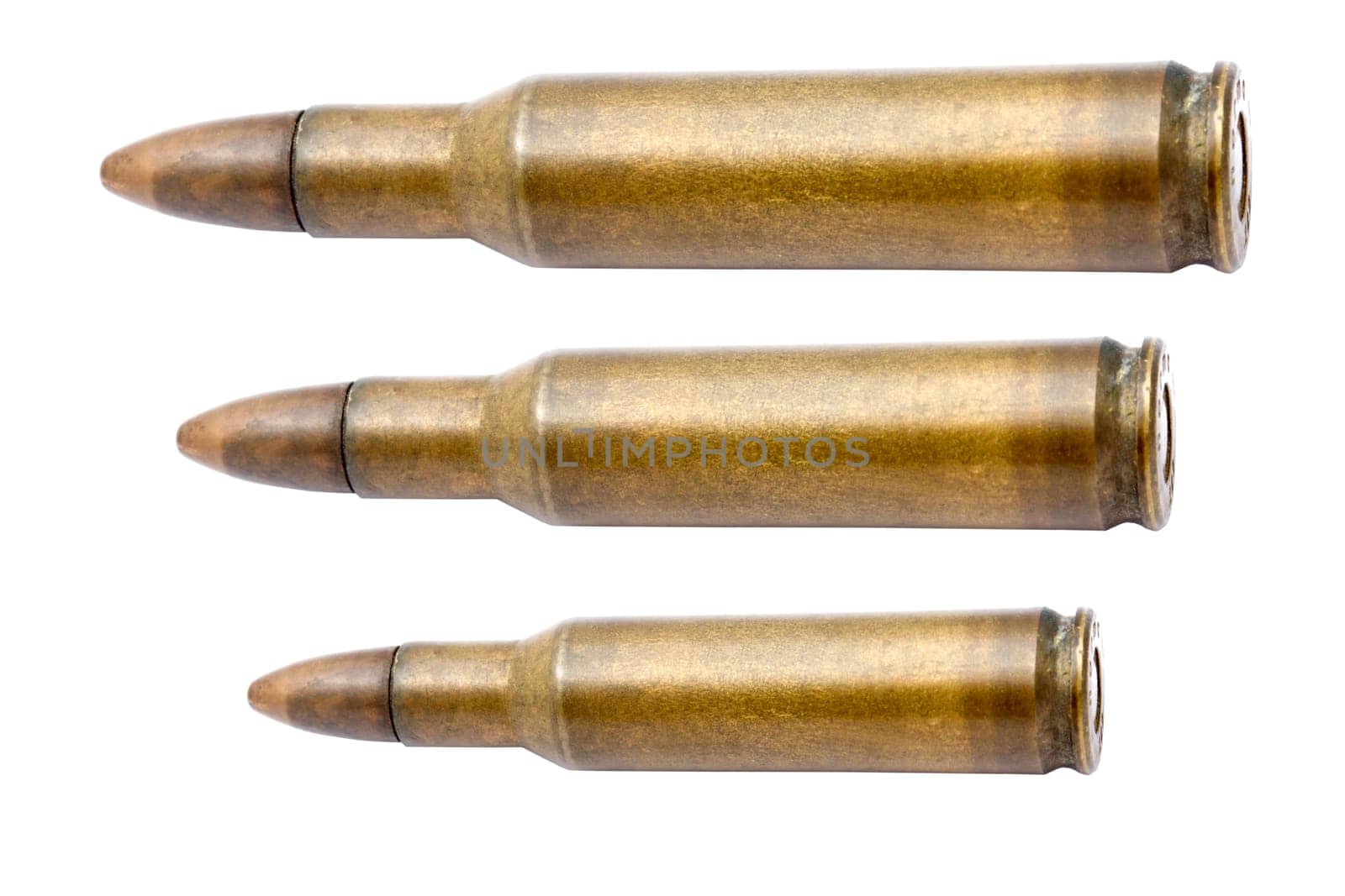 Bullets isolated on white background