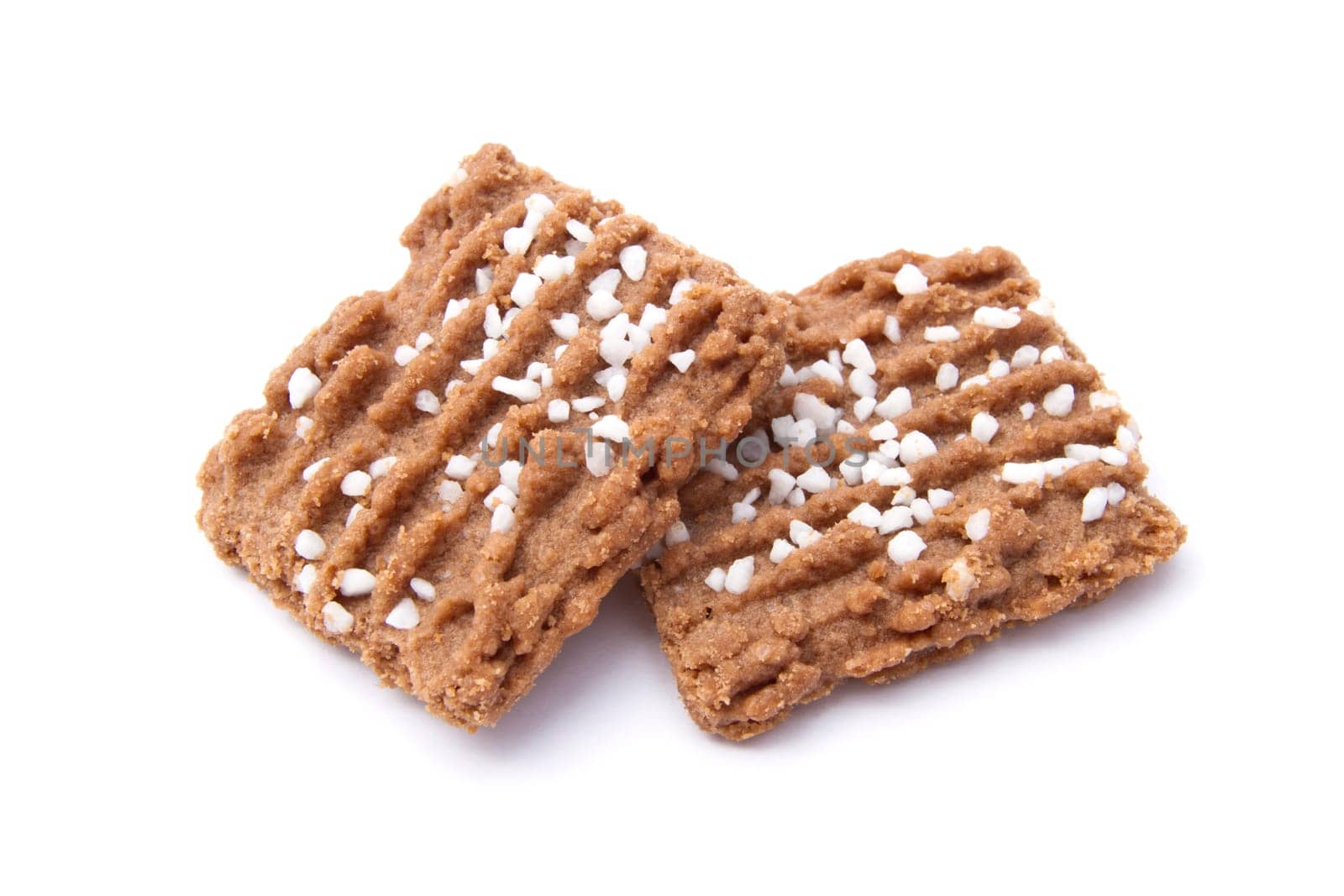 Delicious chocolate cookies isolated on white background