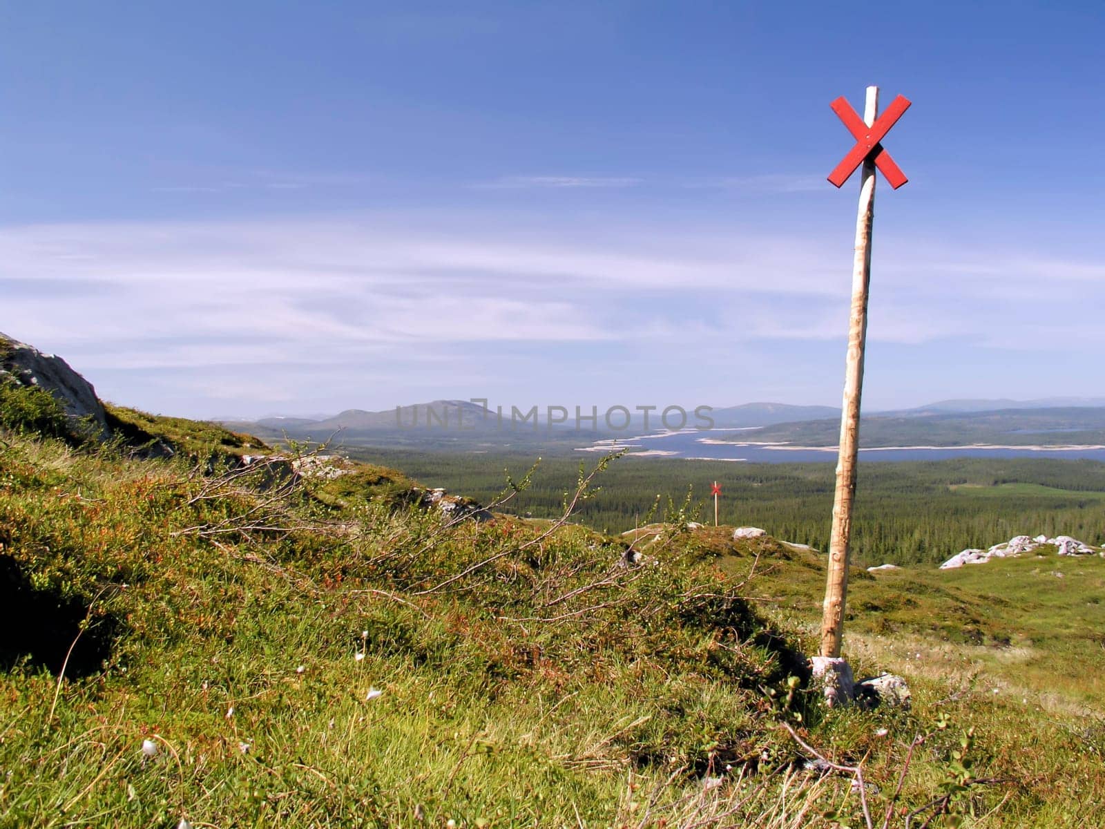 Beautiful mountain landscape with blue sky