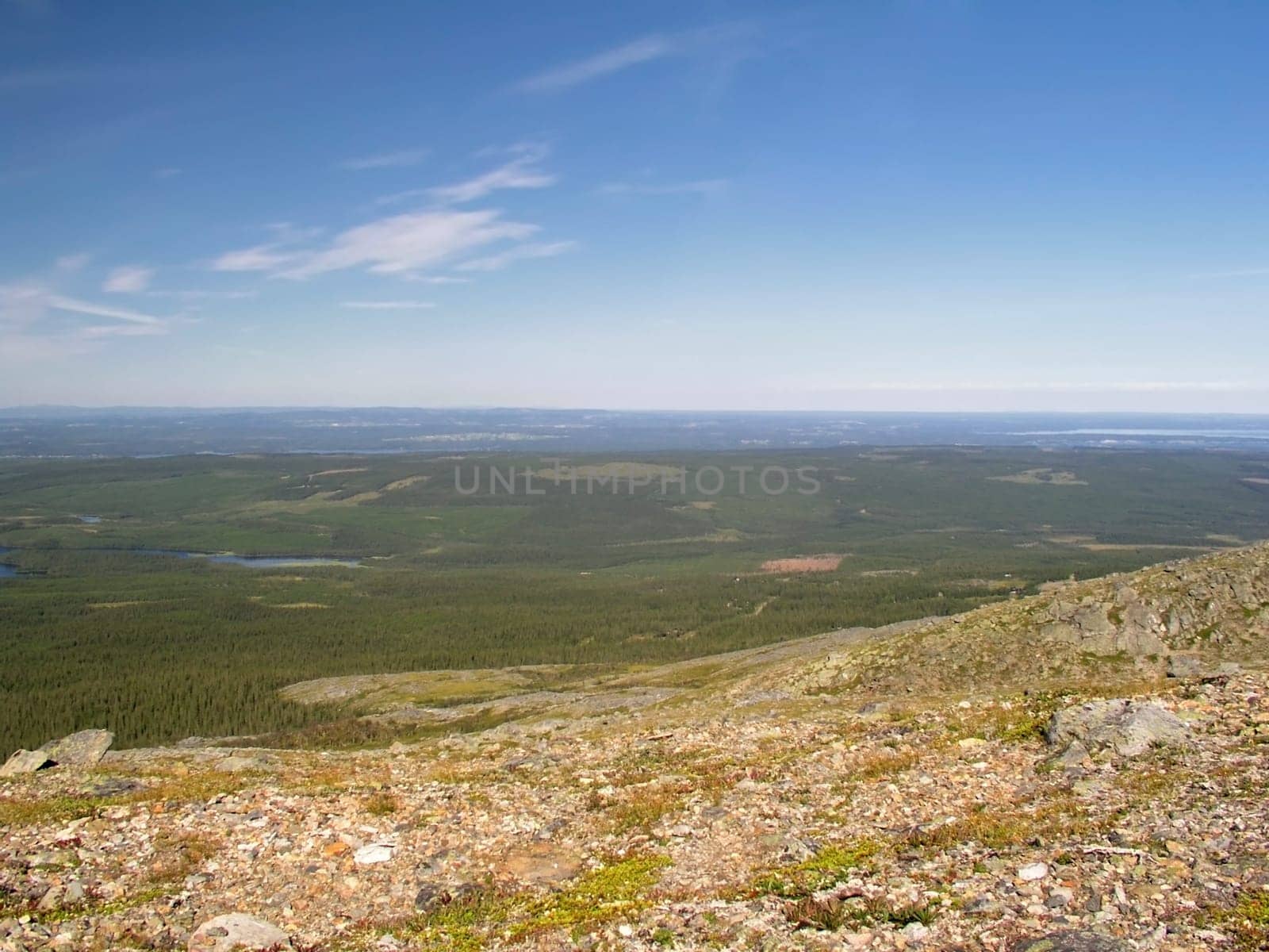 Beautiful mountain landscape with blue sky
