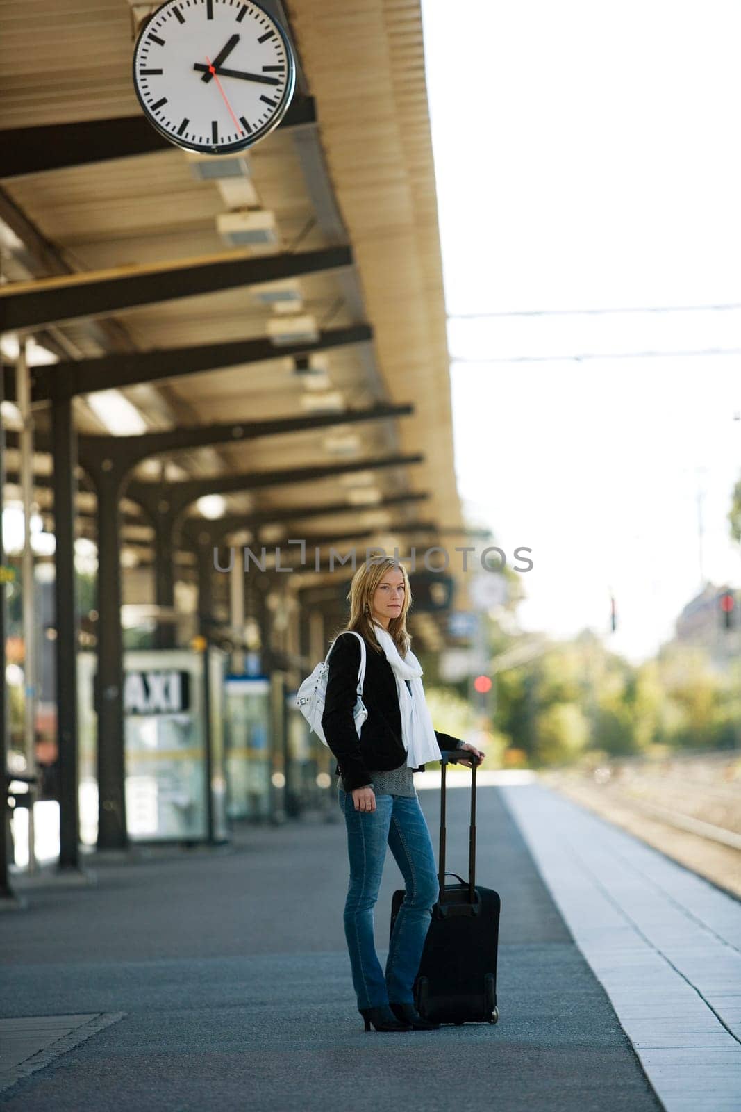 Travelling Woman at the Train Station