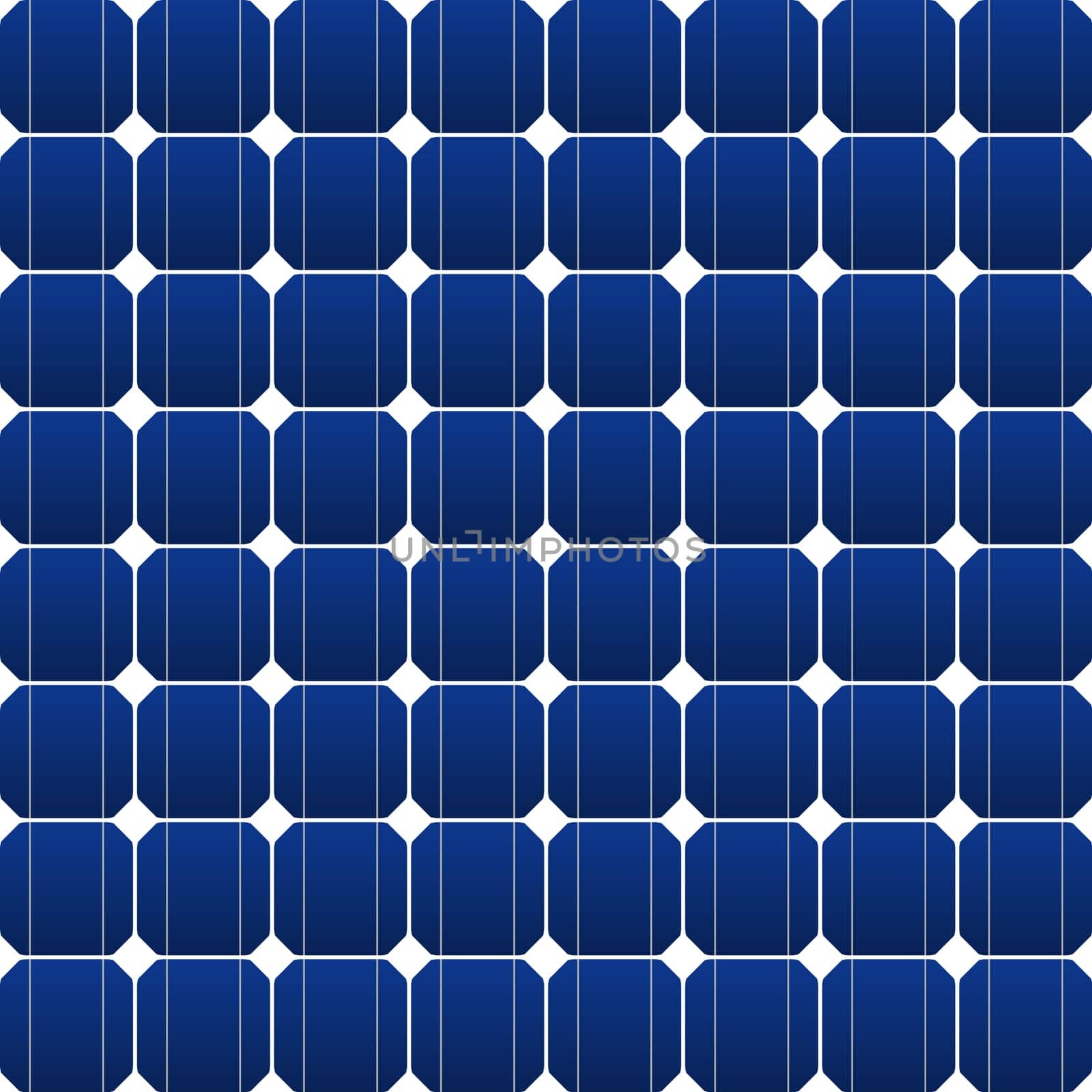 Flat solar panel in blue as vector illustration