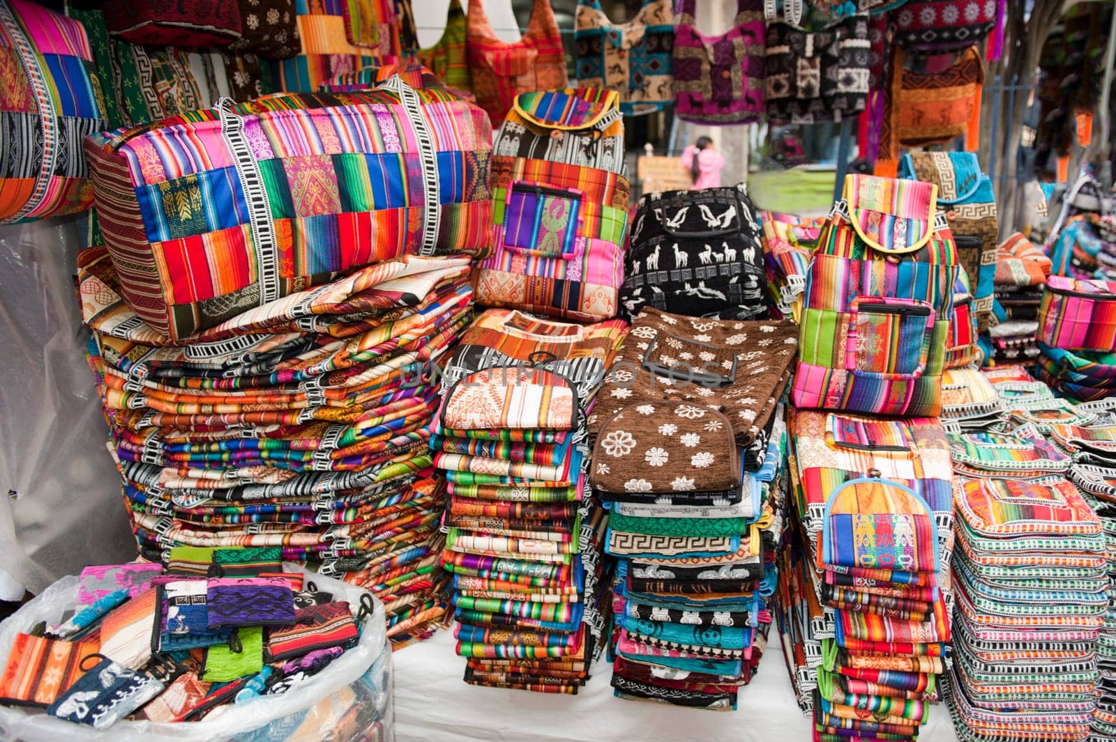 the beautiful and colorful indigenous market of Otavalo