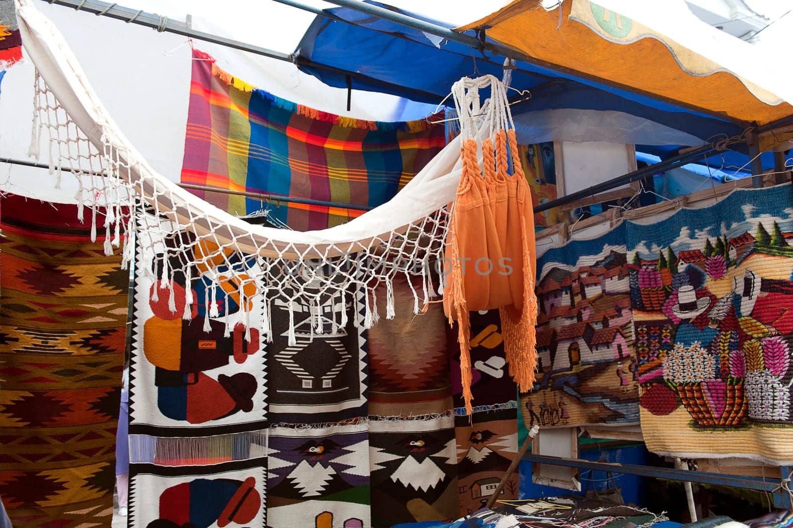 the beautiful and colorful indigenous market of Otavalo