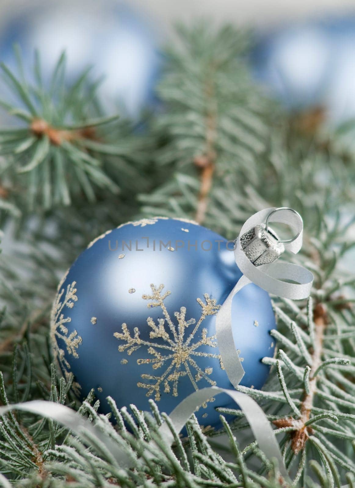 christmas ball with shallow focus close up shoot