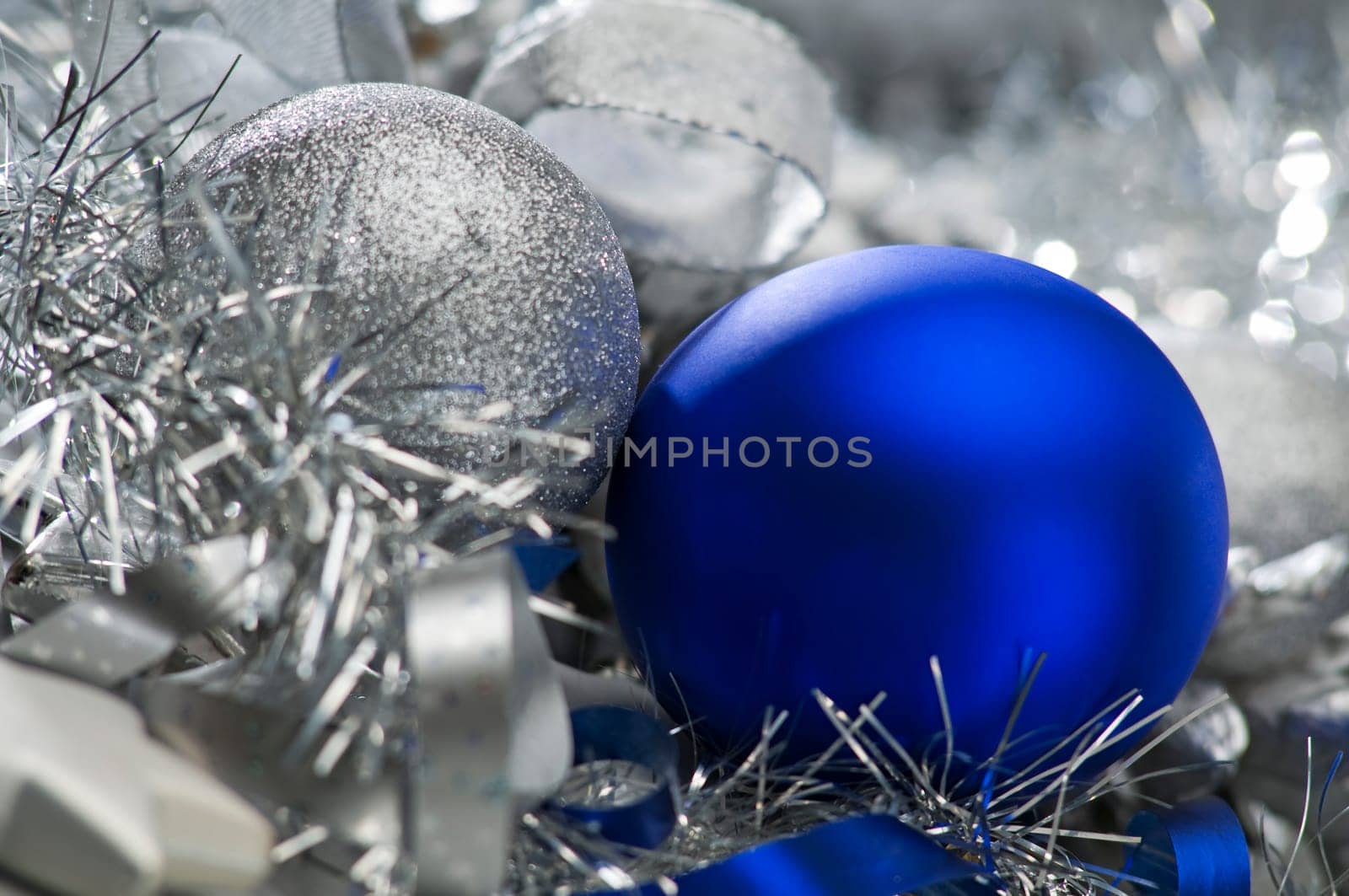 christmas balls with shallow focus close up shoot