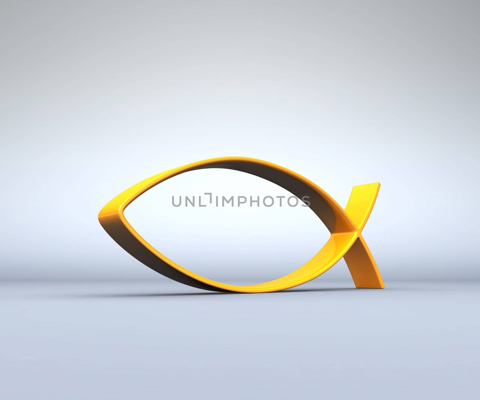 3D ICHTHYS Gold on Grey 01