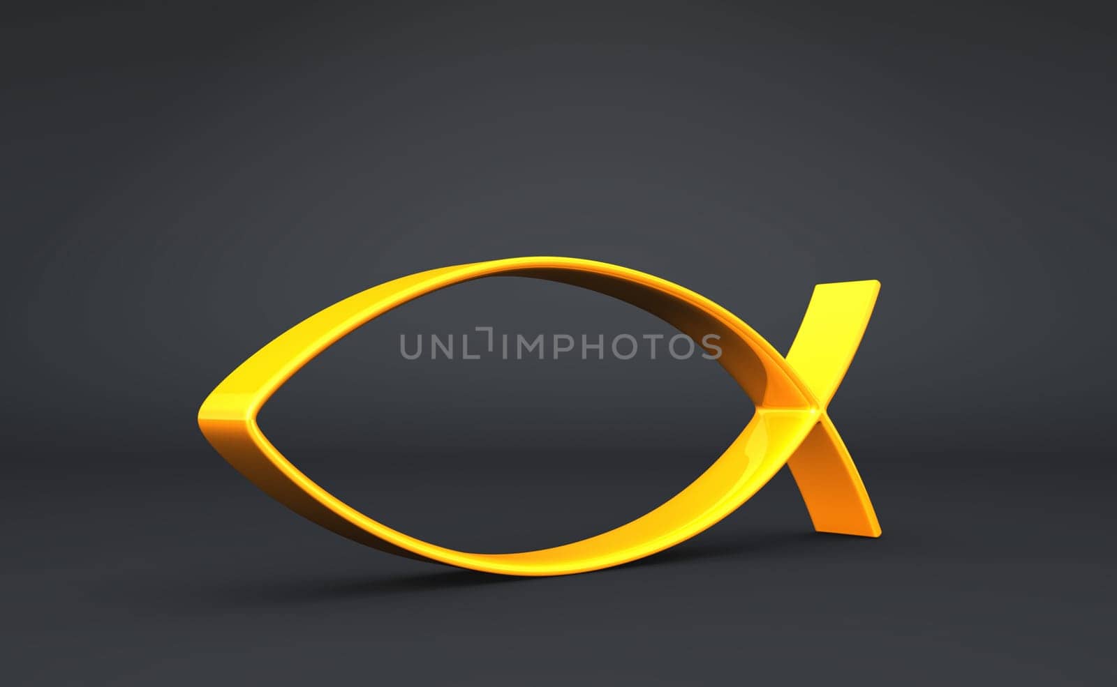 3D ICHTHYS Gold on Black 01