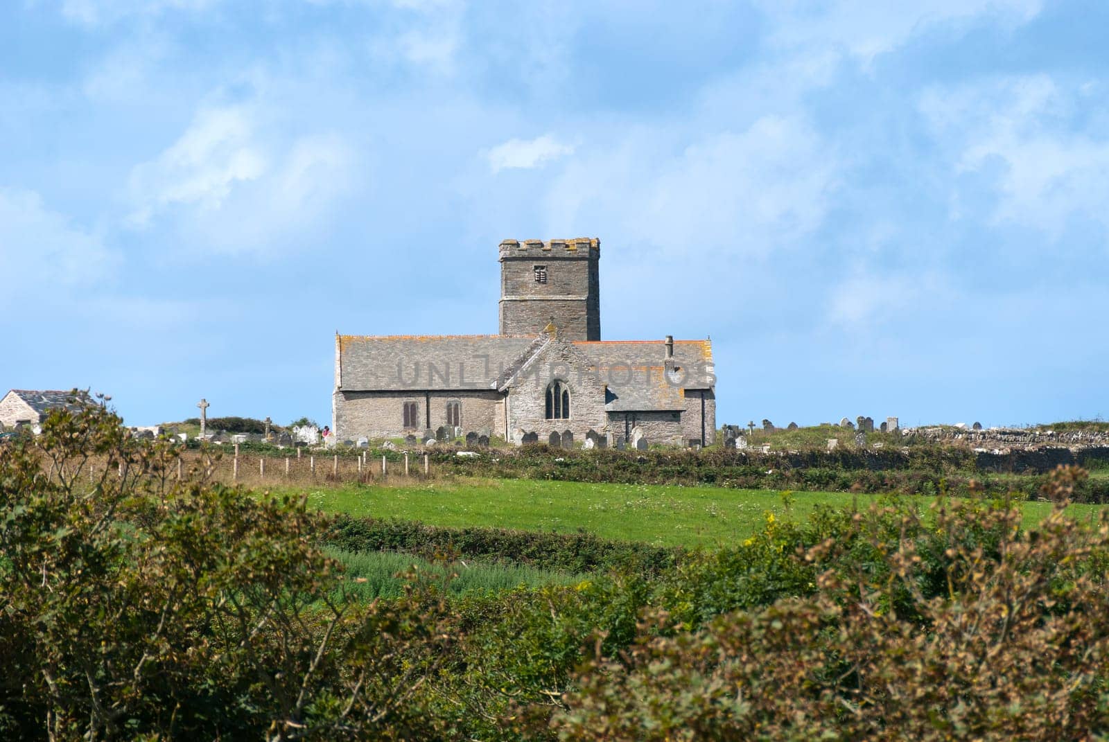 cemetery on the coast of Tintagel in Cornwall