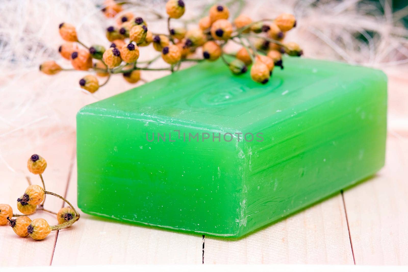 bar of green olive soap