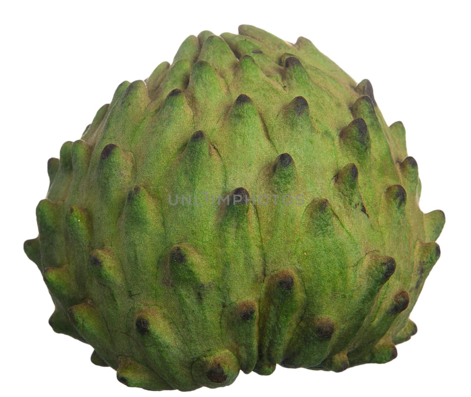The Cherimoya, tropical fruit on white background