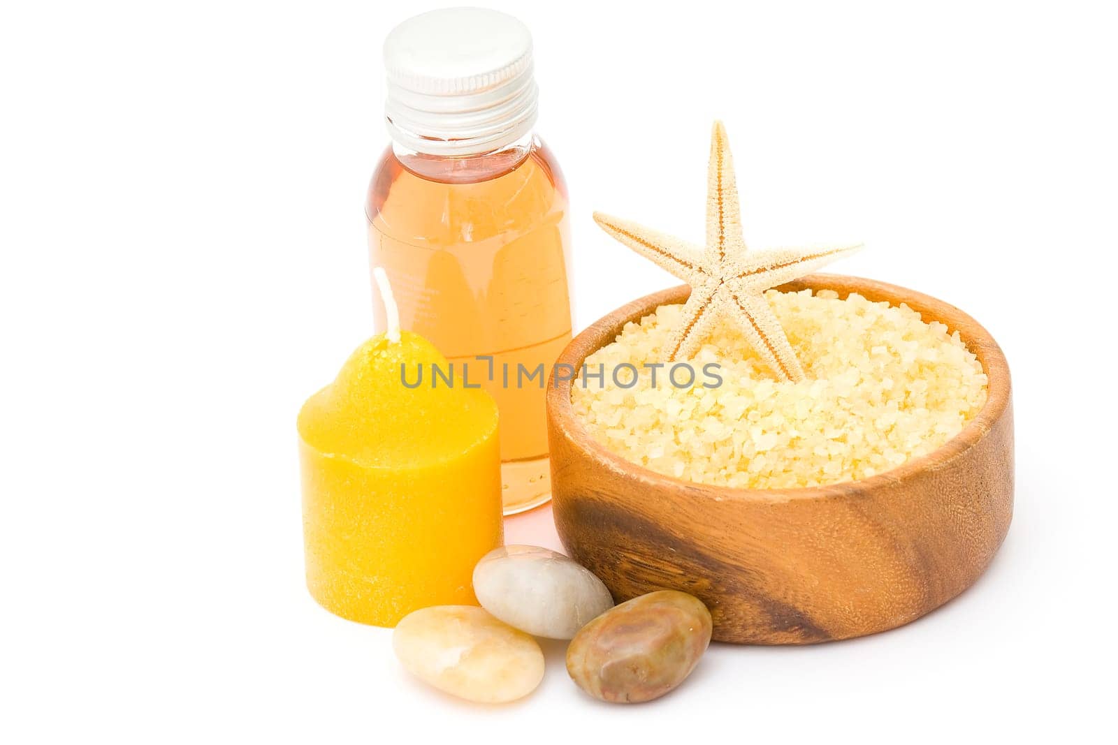 spa products isolated on white background