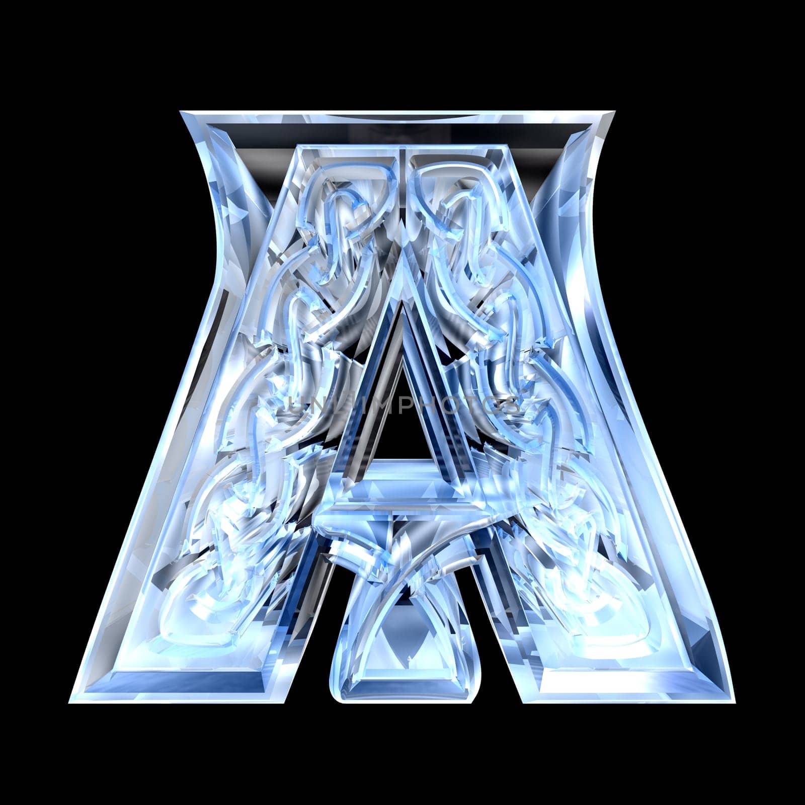 3d made -  illustration of Celtic alphabet letter A