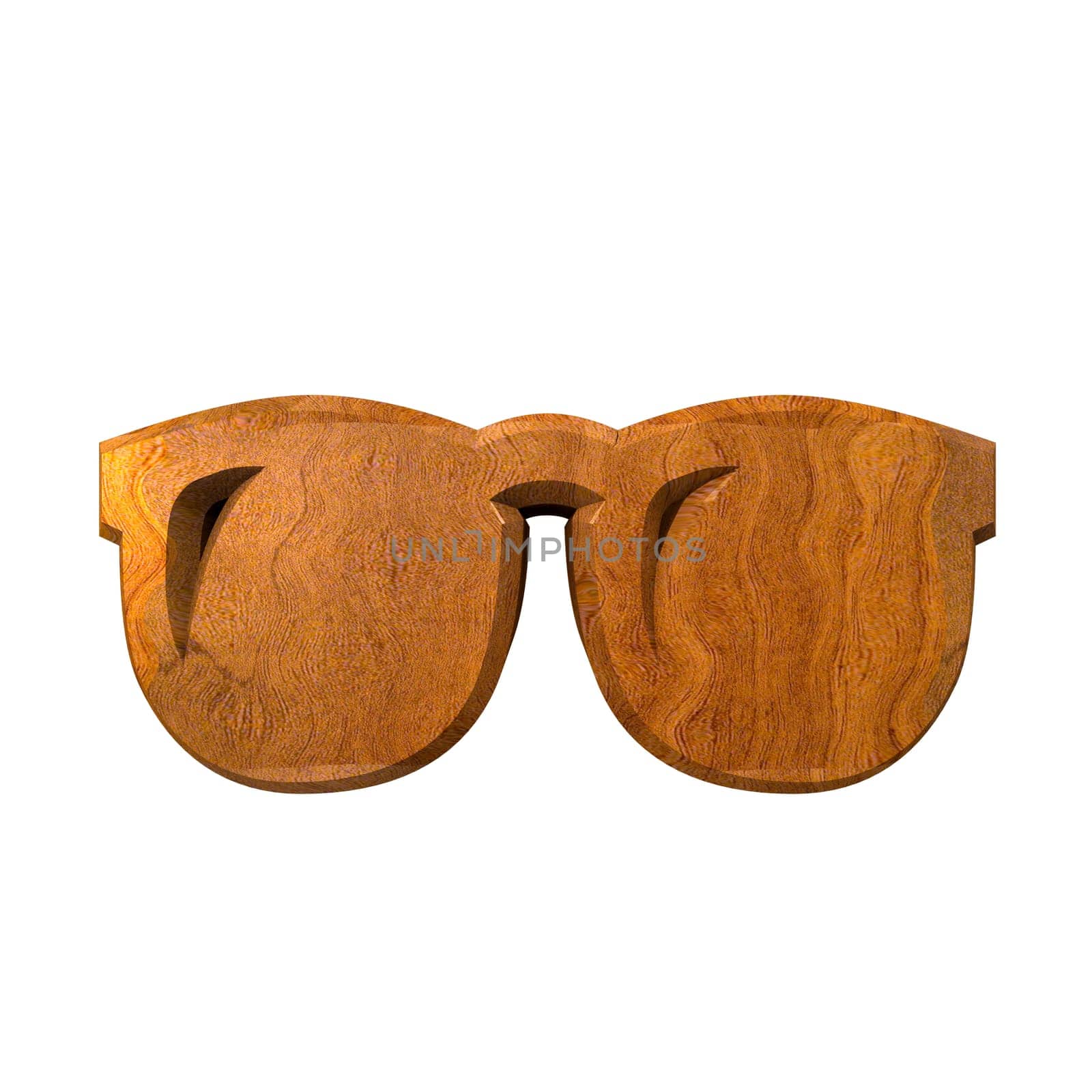 3d made - glasses in wood