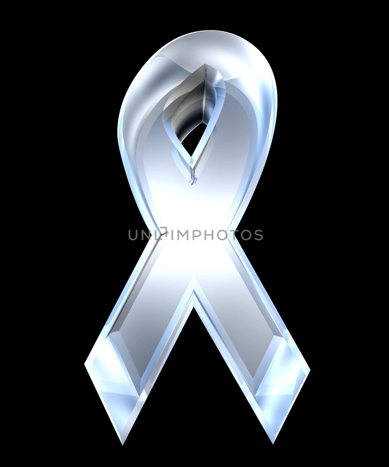aids hiv symbol in glass (3d made)