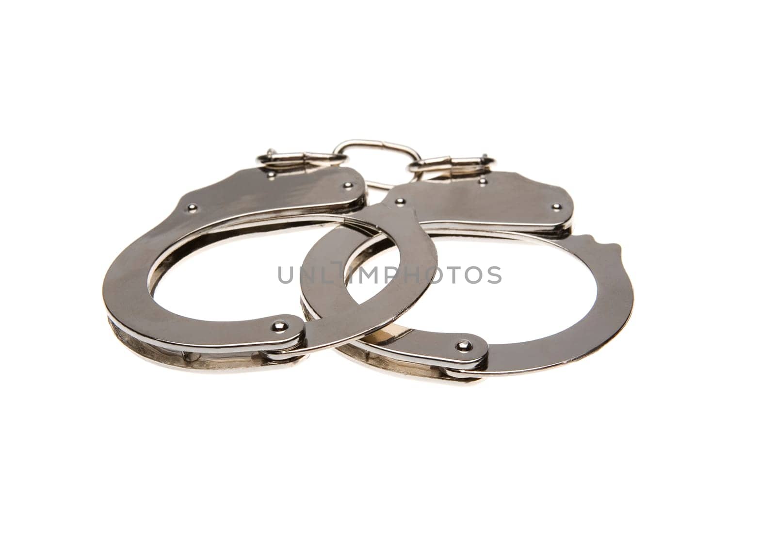 Handcuffs isolated on white background