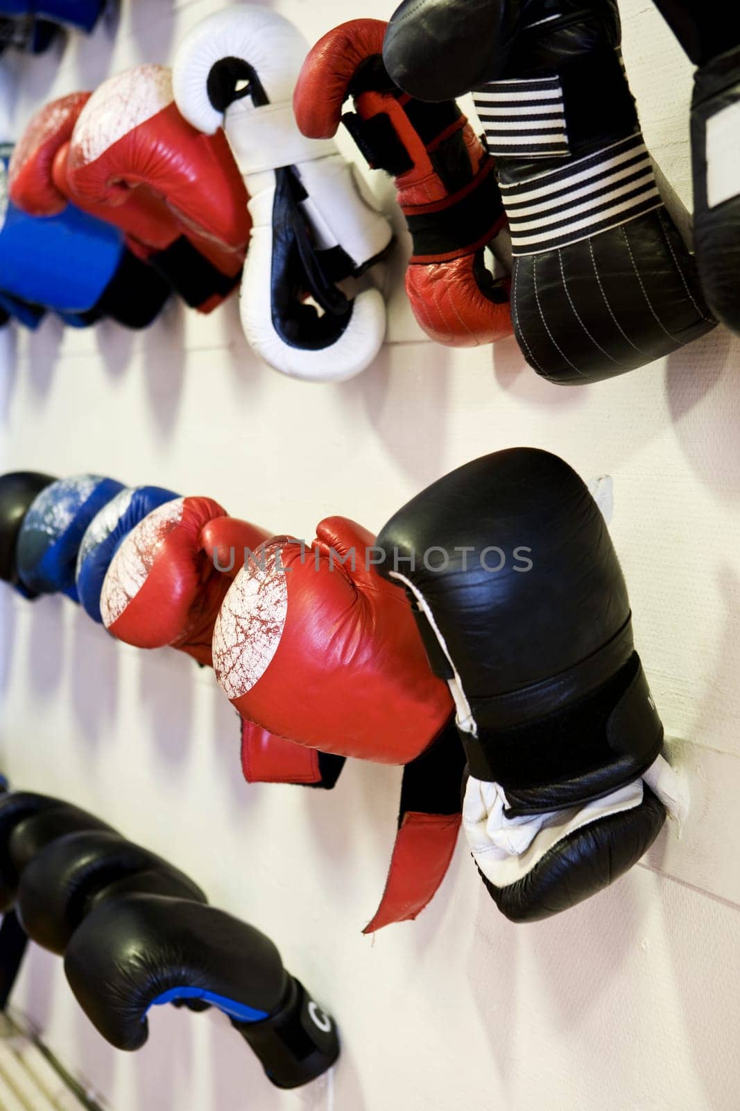 Large group of Boxing Gloves on a wall