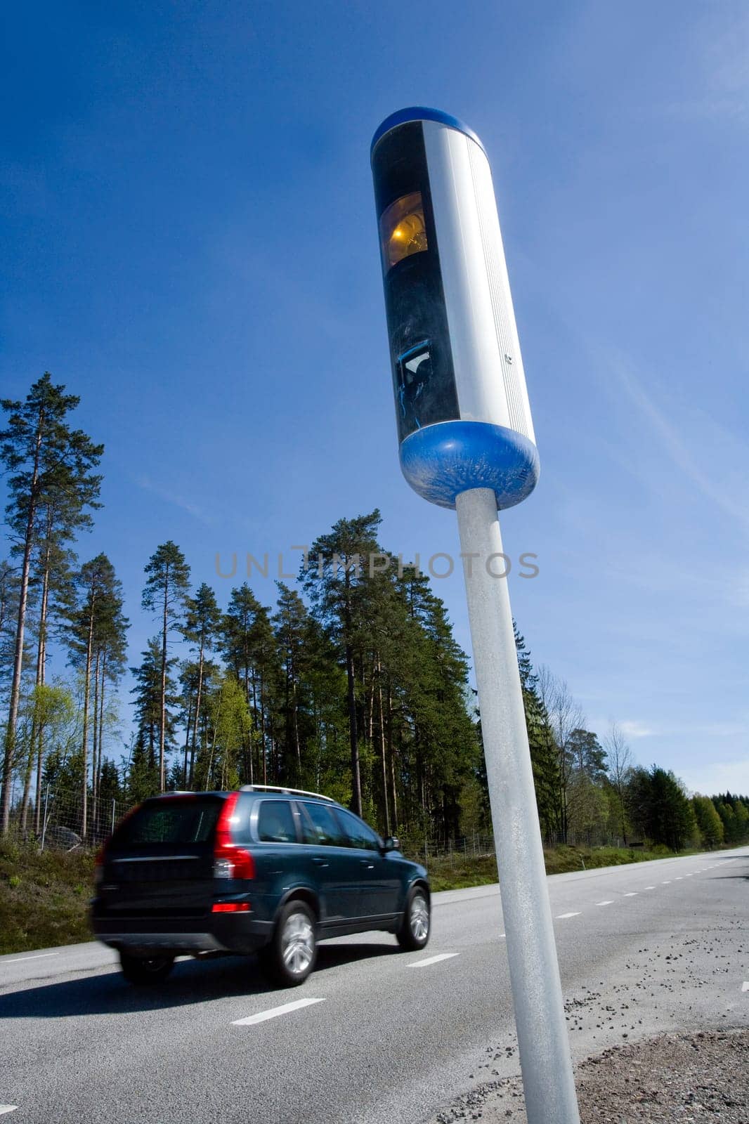 High speed camera at the side of the road