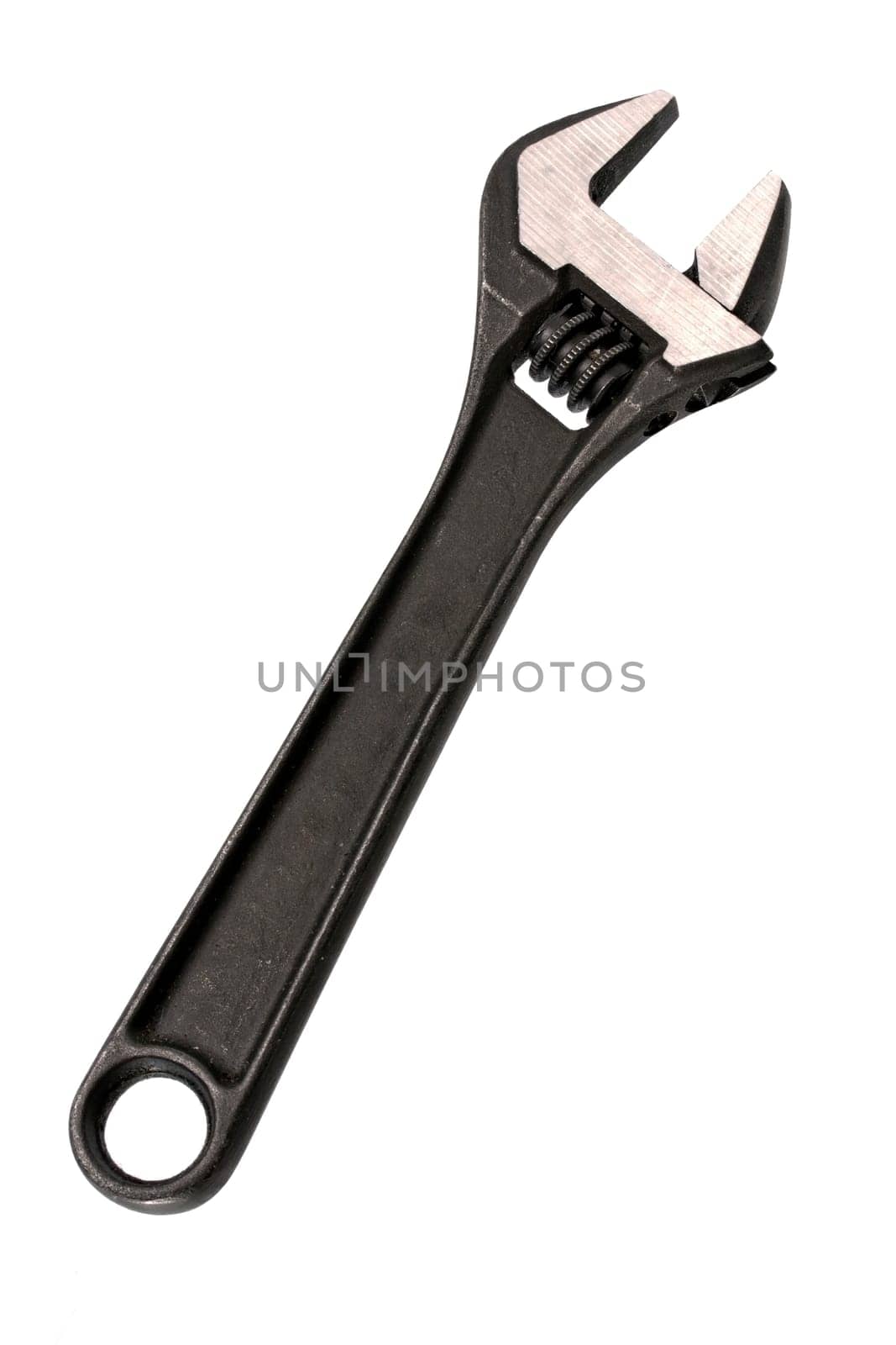 Adjustable wrench isolated on white background
