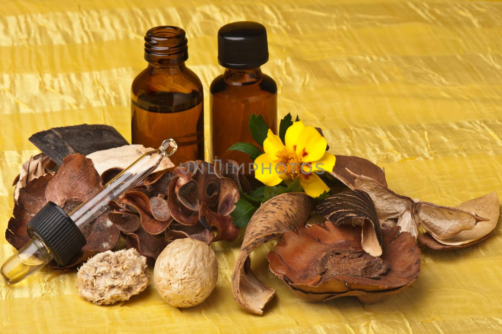 a ecological parfume for home on a yellow background