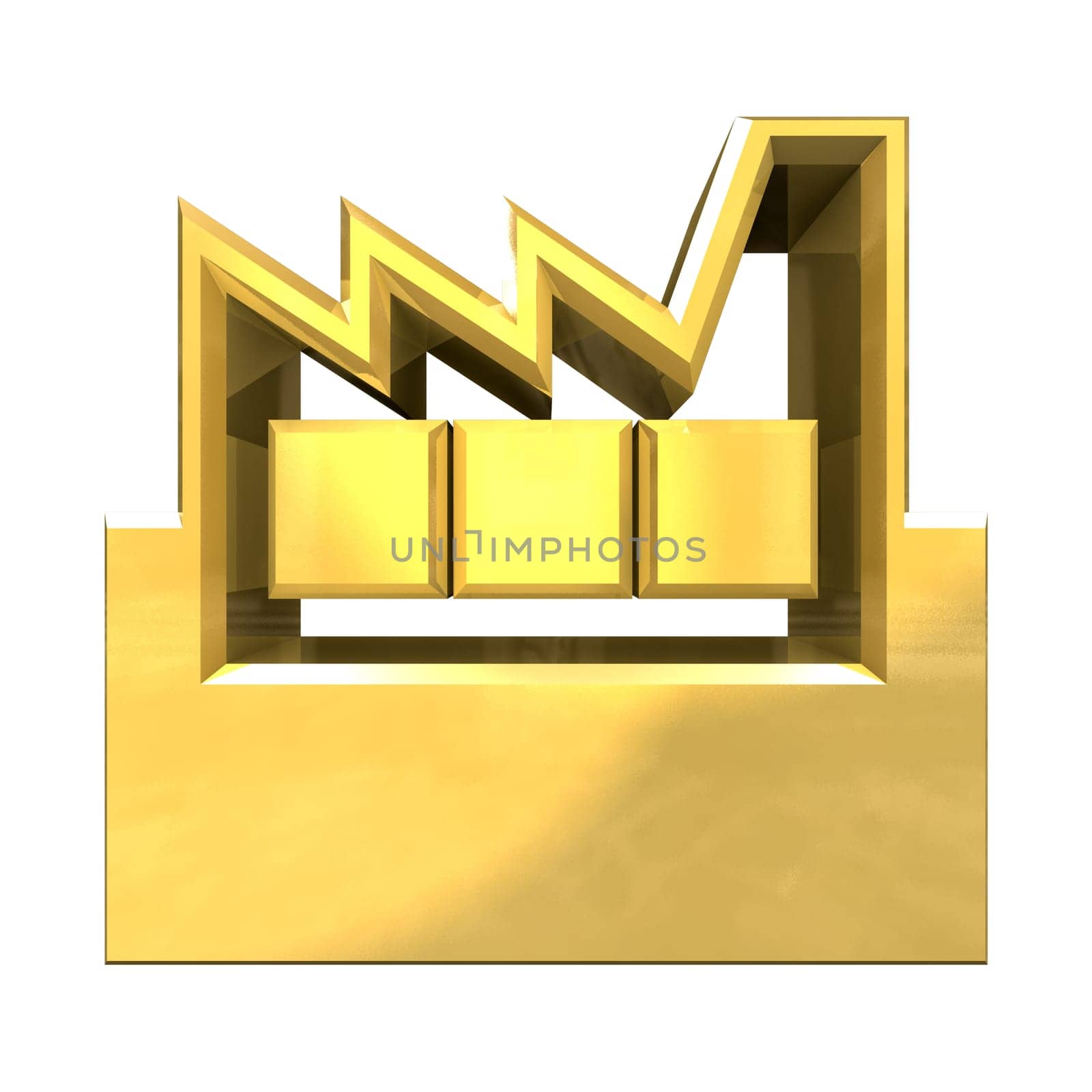 Manufacturer Building Icon on a White Background - 3d made