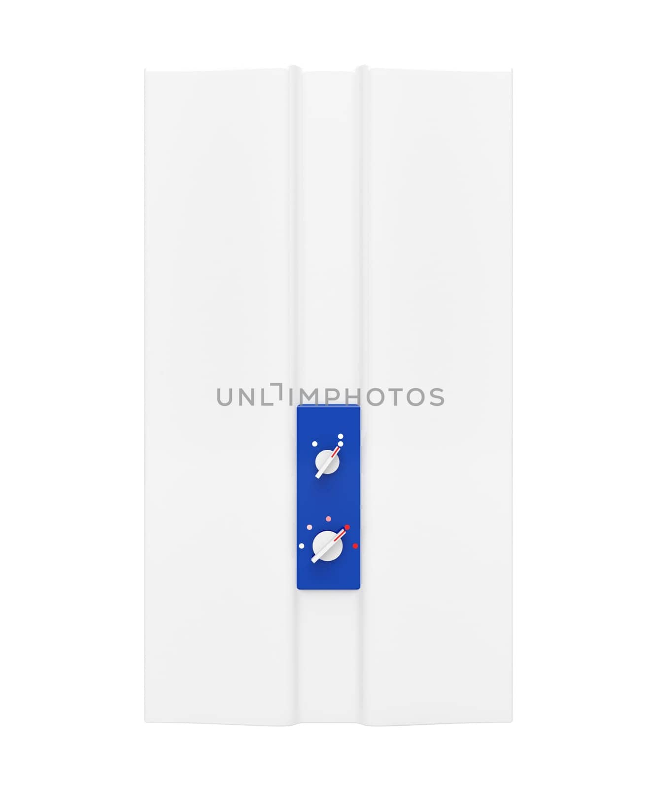 Automatic water heater isolated on white