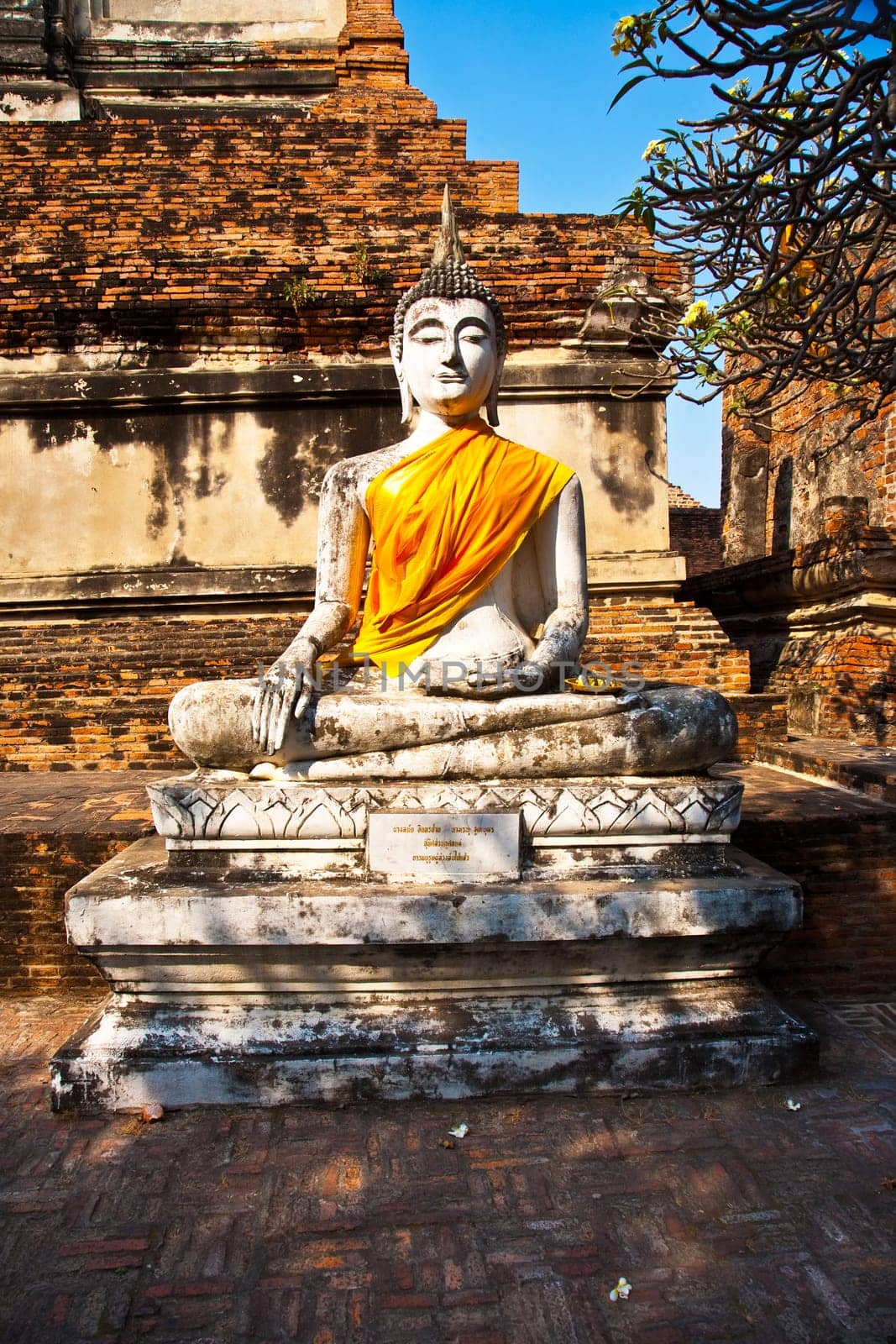 Buddha statues at the temple of Wat Yai Chai Mongkol in Ayutthaya near Bangkok, Thailand