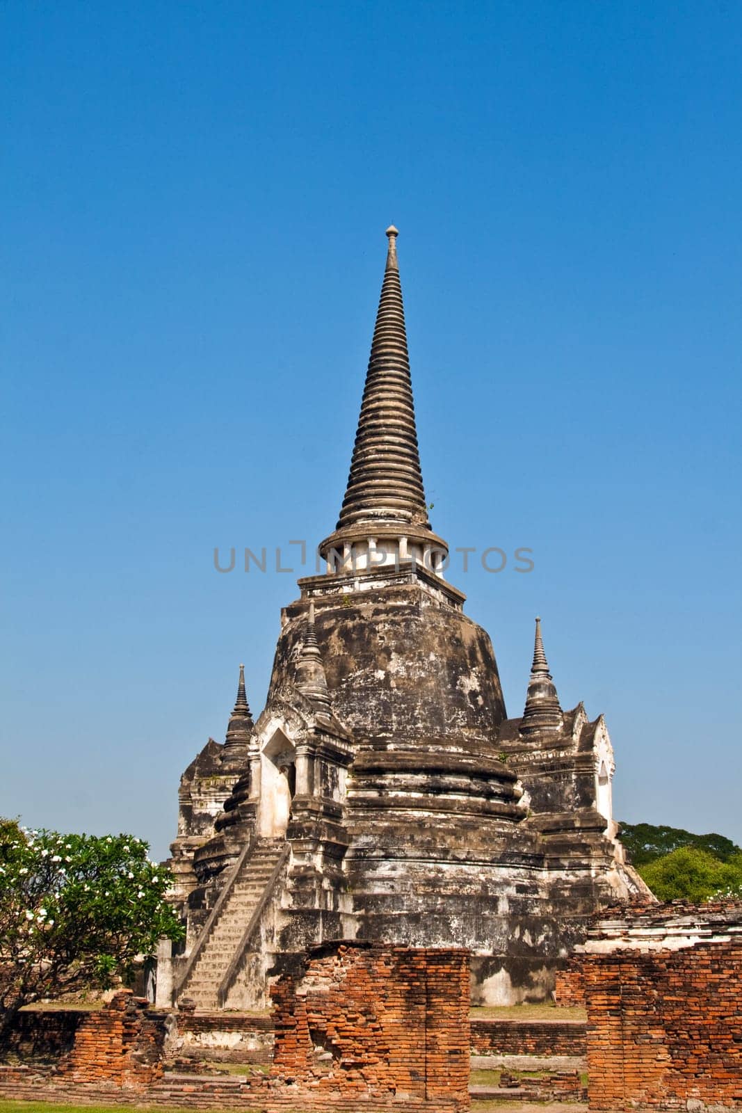 famous temple area Wat Phra Si Sanphet, Royal Palace in Ajutthaya