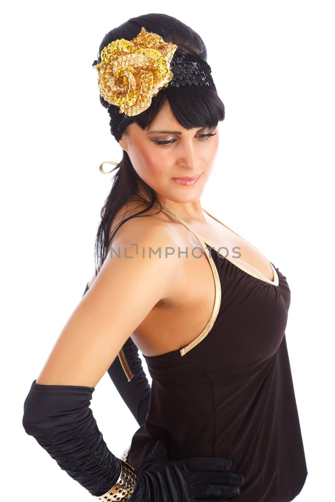 Beautiful samba dancer.  Dancing contest.