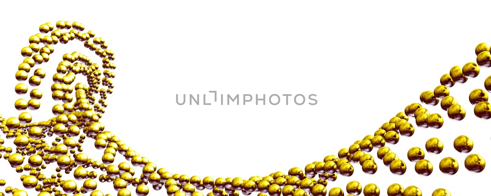 Abstract Sphere Formation Gold Yellow 1