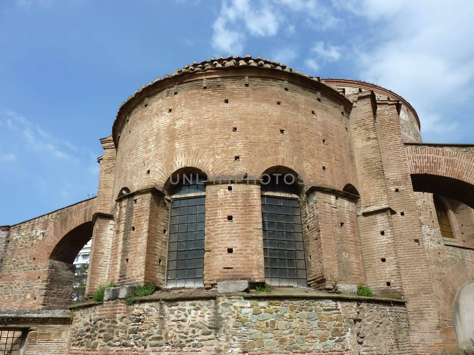 Close up of the Rotunda, Church of Agios Georgios or (in English) the Rotunda of St. George in Thessaloniki (Salonica), also called Rotonda of Galerius. It was initially built by Galerius in 305 to become his mausoleum. For 1200 years, from the IV to the