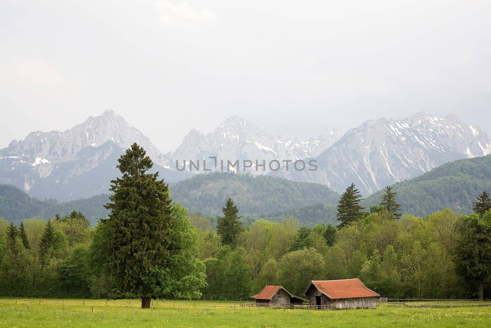 lovely panorama in the alps in Germany