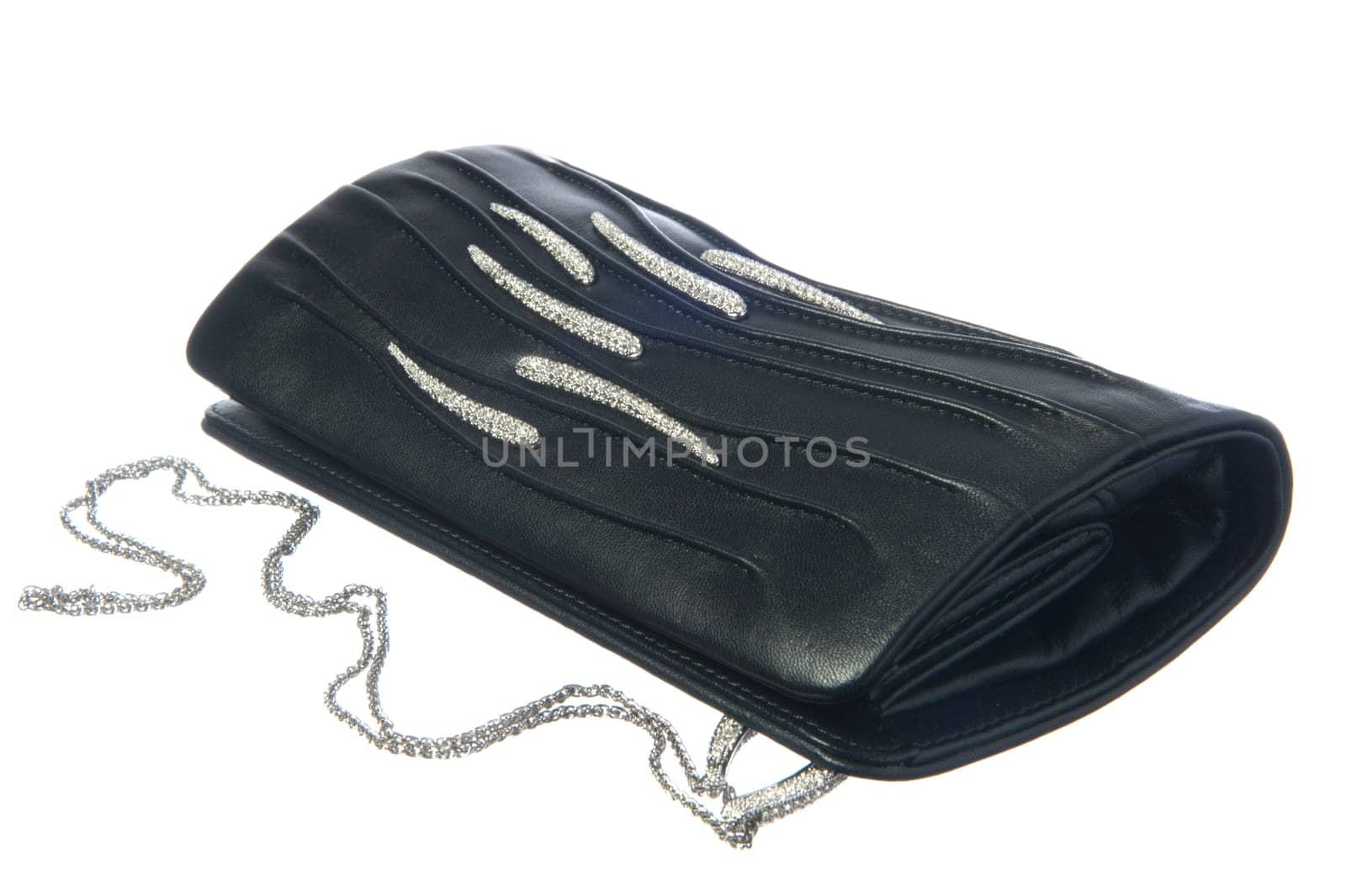 an evening bag for women on white background