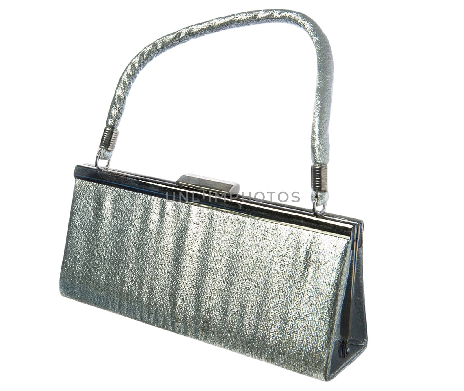 an evening bag for women on white background