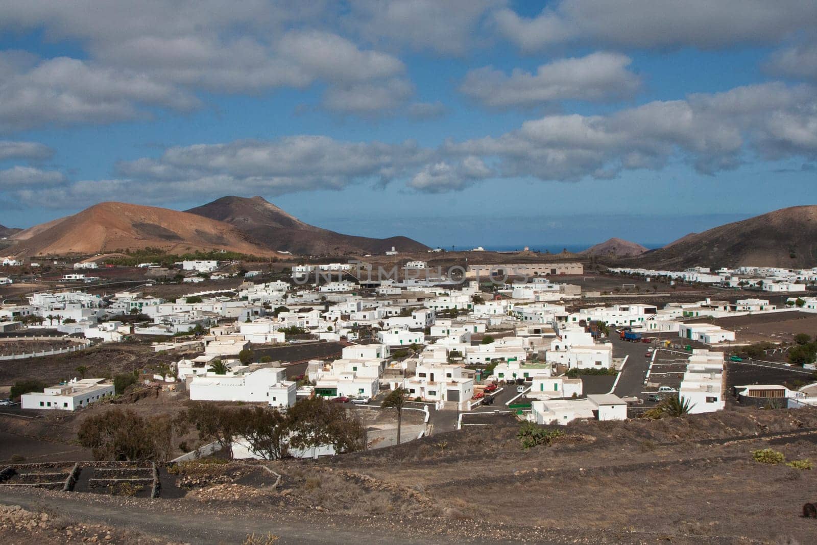 view to rural village in Lanzarote
