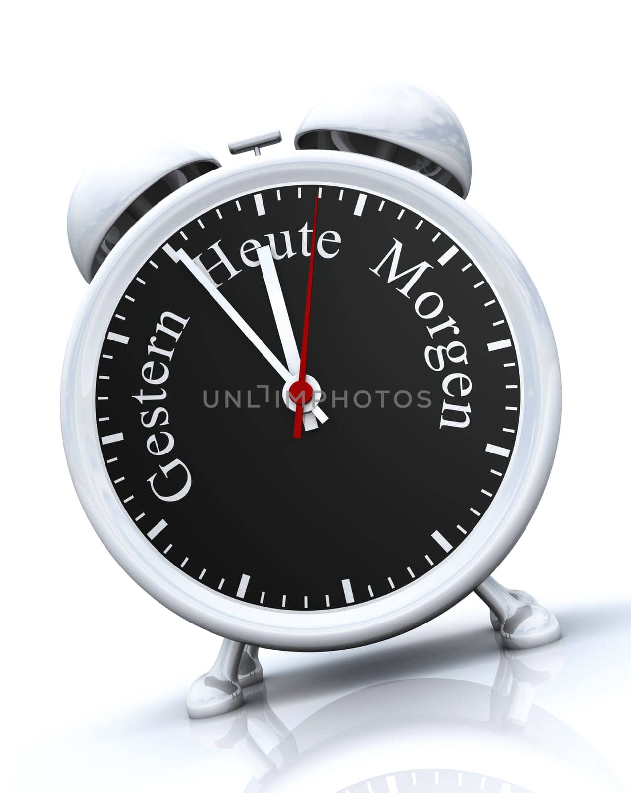 Tick Tack Concept Silver Black - Today Yesterday Tomorrow