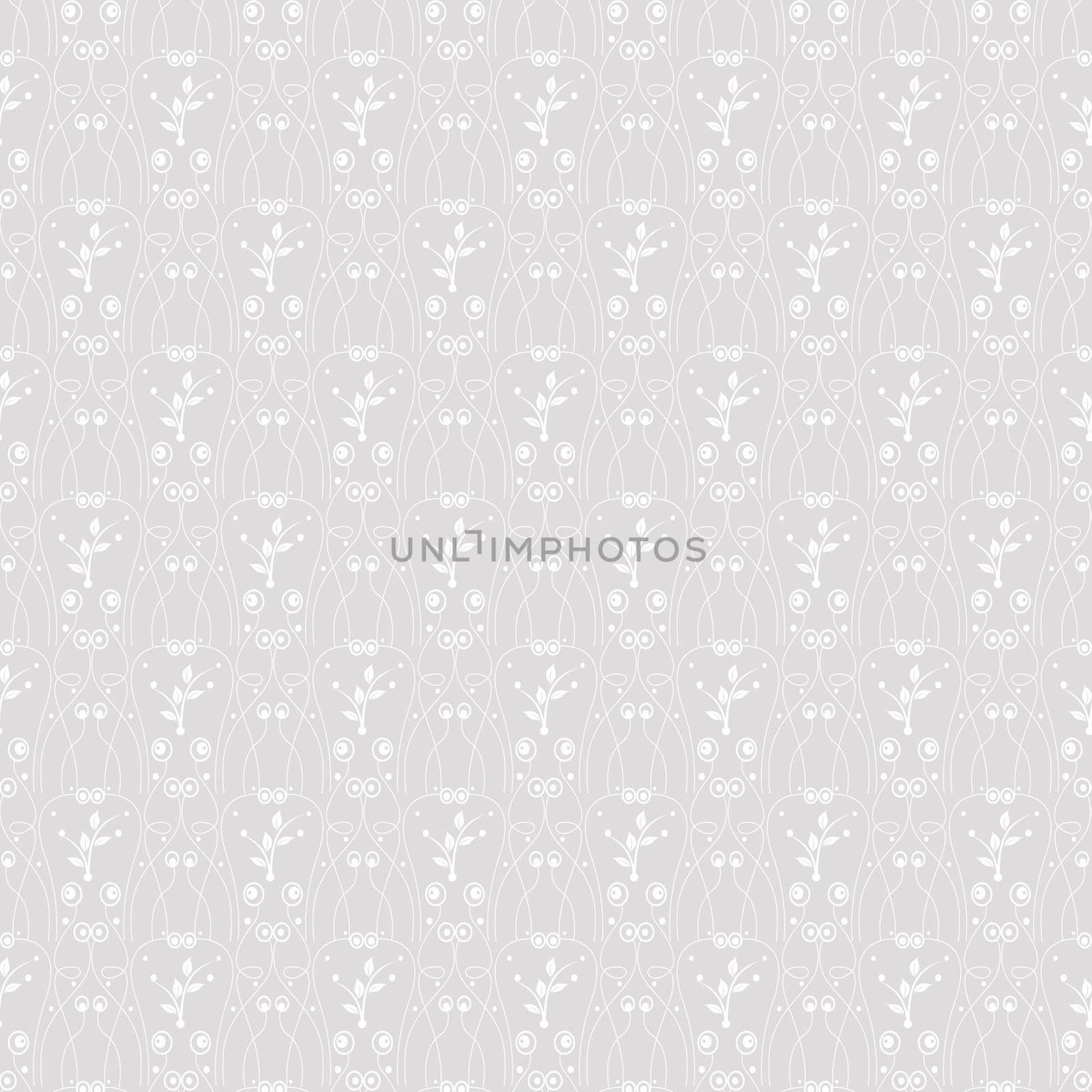 Background of seamless floral and dots pattern