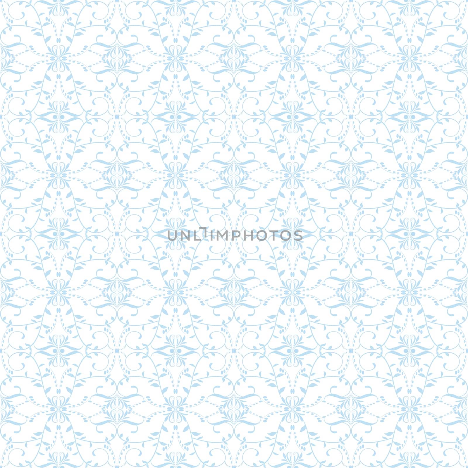 Background of seamless floral and dots pattern