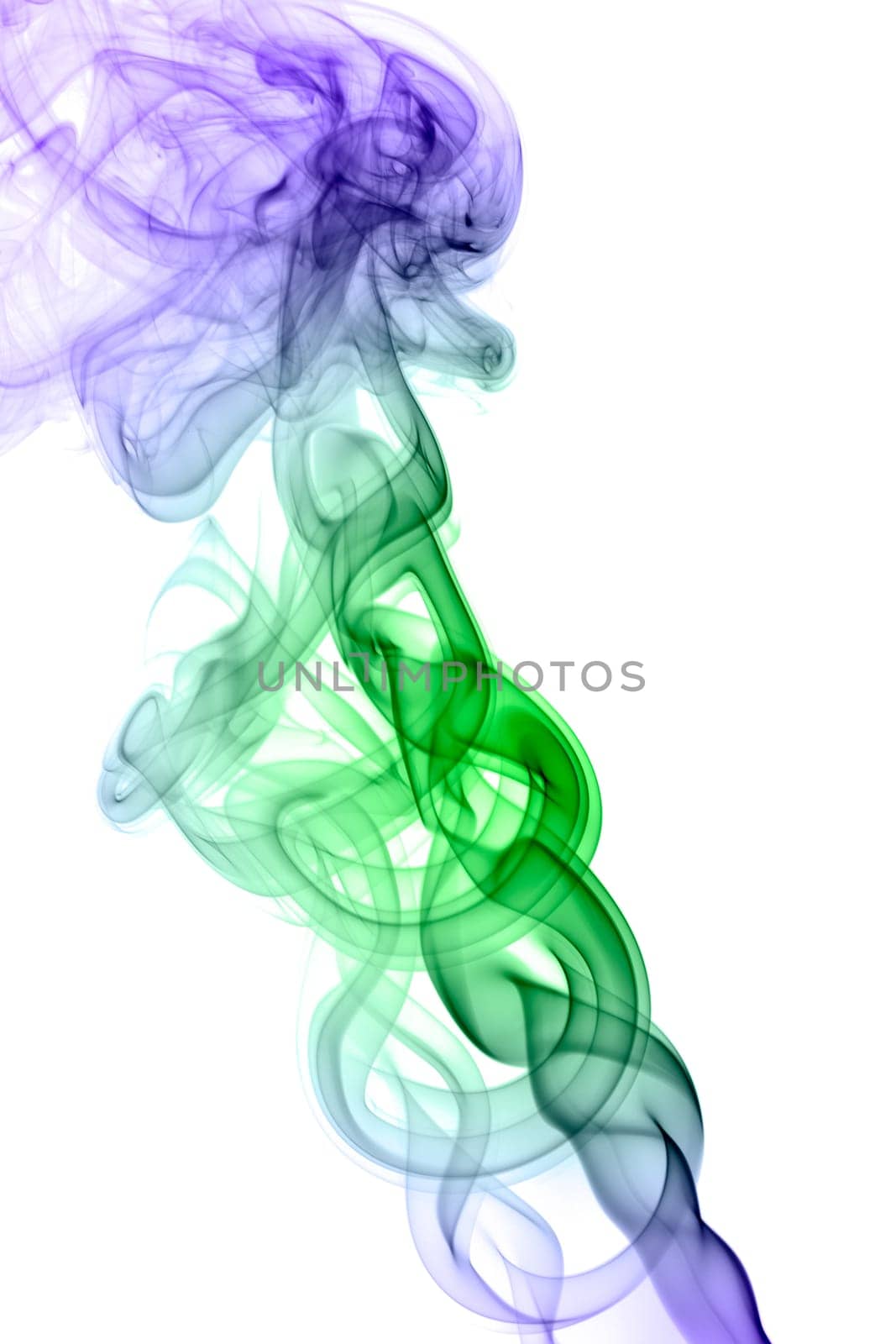 colorful abstract smoke on the white background