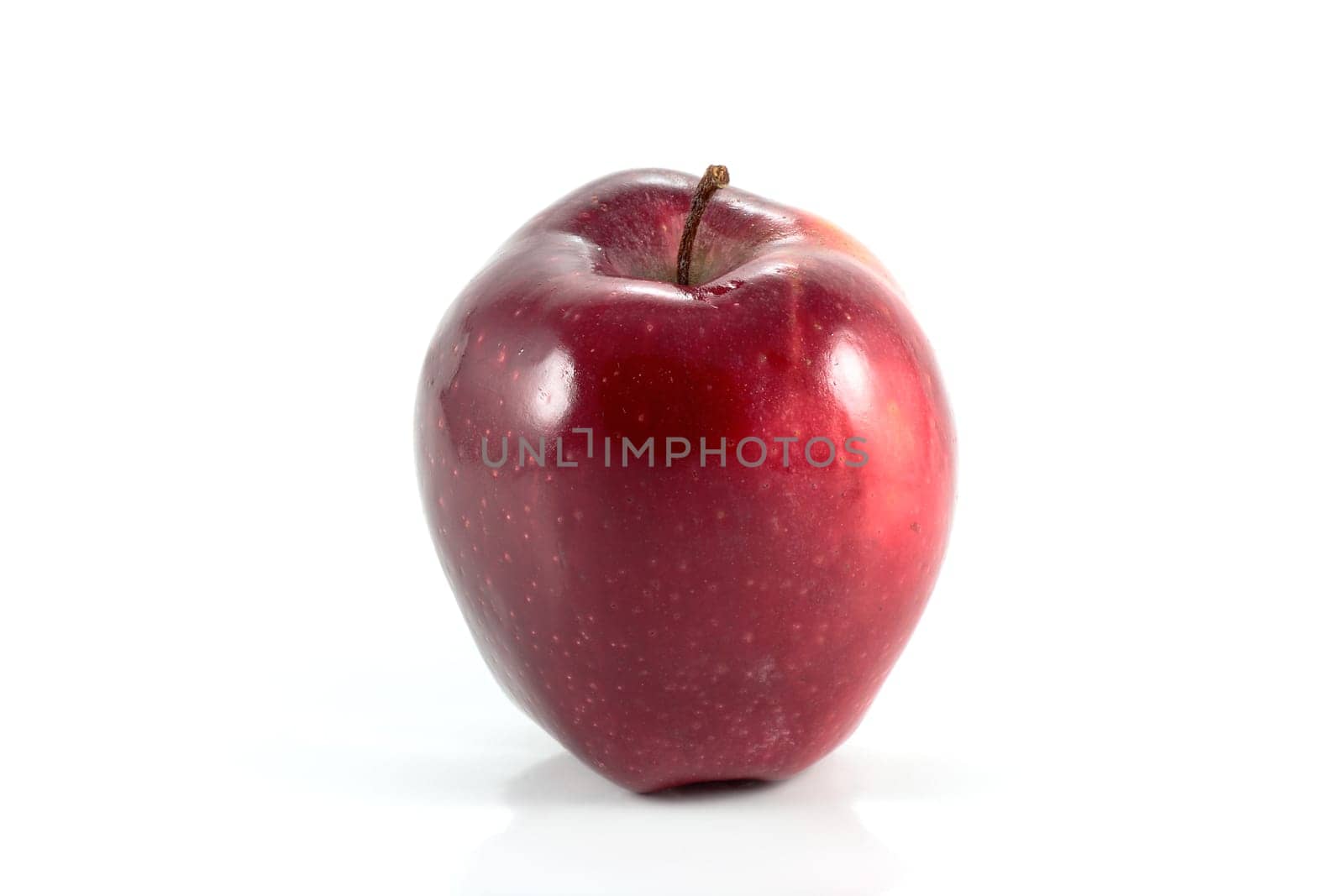 juicy red apple on white background Horizontal
