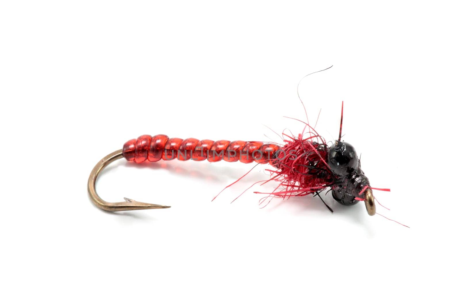 larva imitation ver de vasse call for catching freshwater fish on white