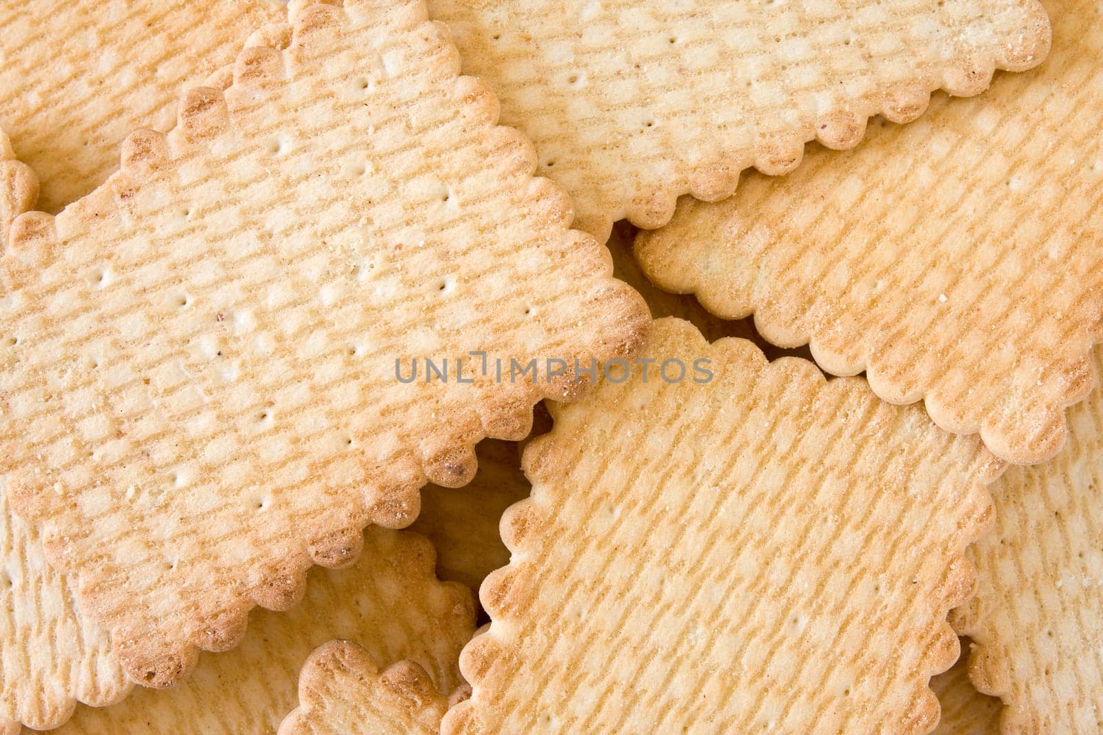 close up background of tasty crunchy crackers