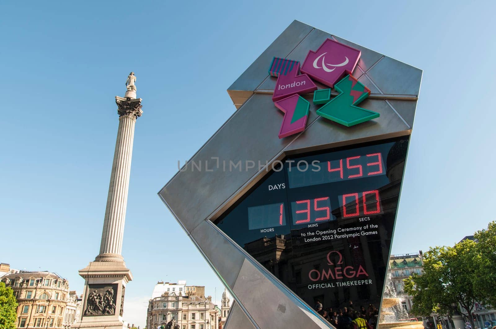 LONDON - June 03: Official countdown clock for the Olympic and Paralympic Games 2012, which will run from July 27th to September 9th. June 03, 2011 in London, England.