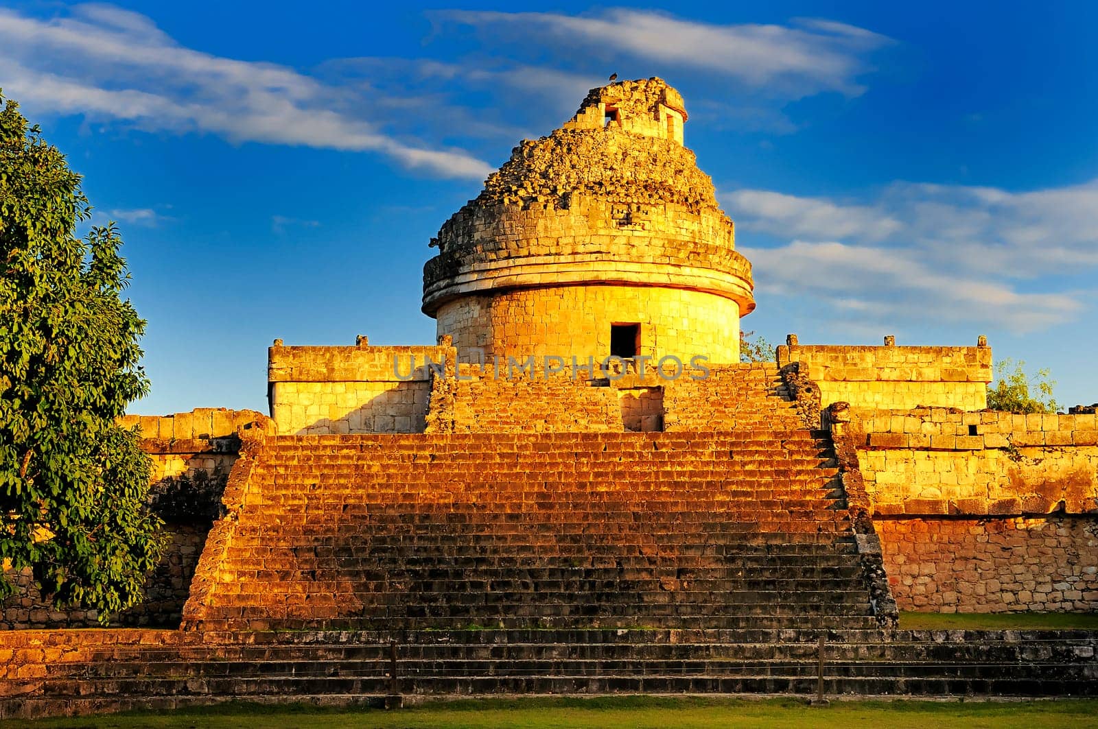 The observatory at Chichen Itza, mexoco, Yucatan