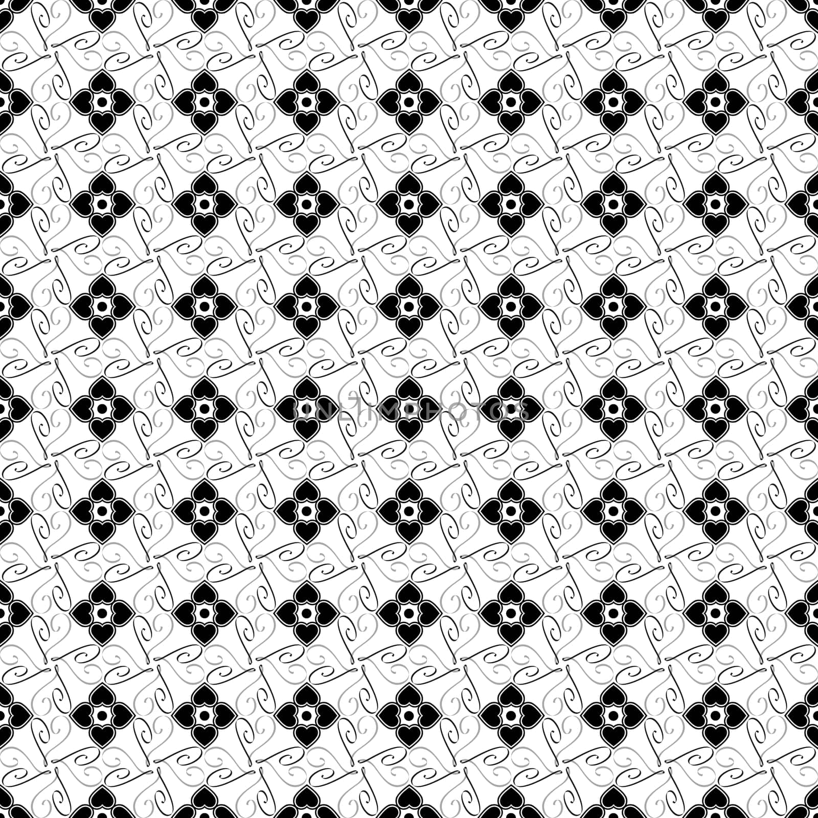 Beautiful background of seamless hearts pattern