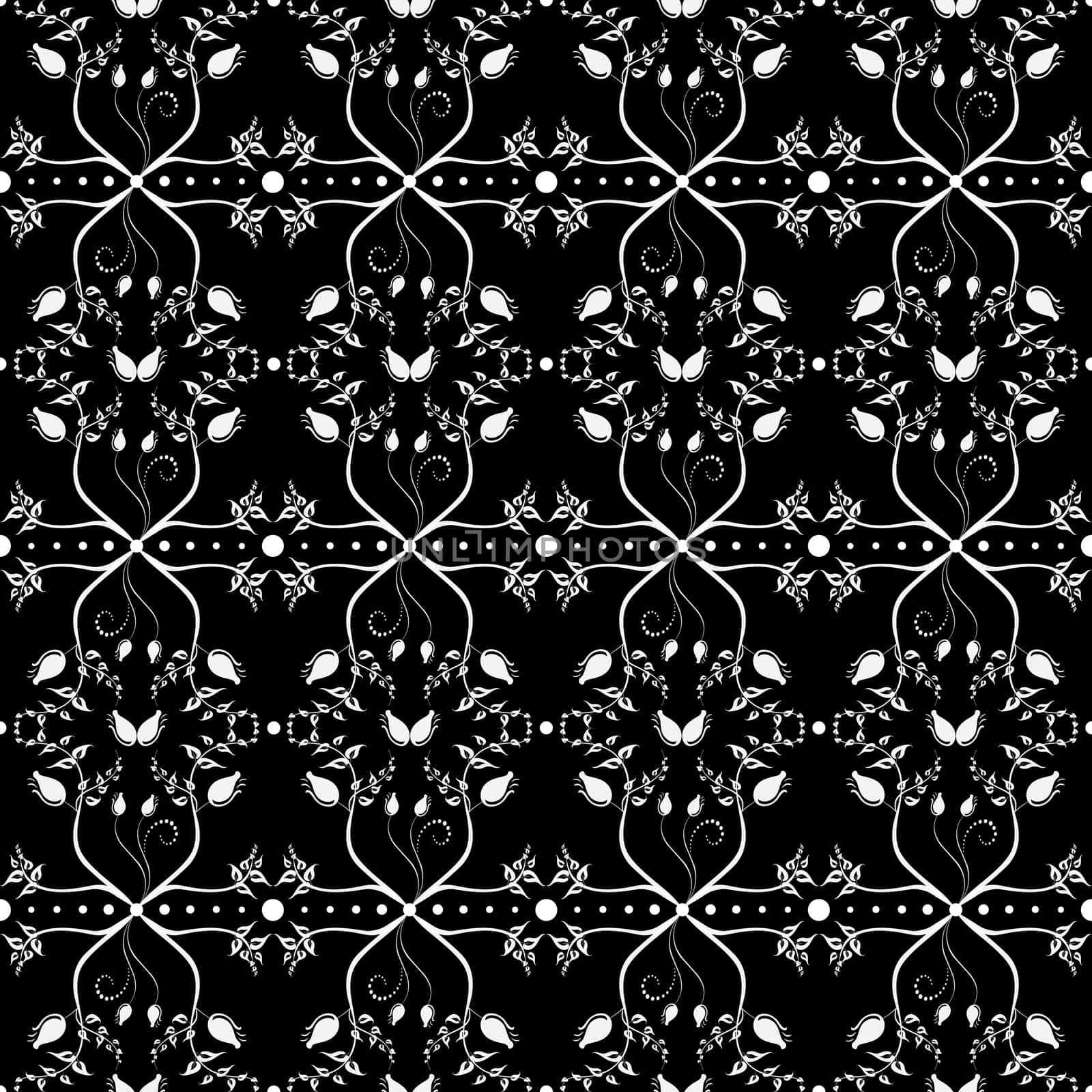 Beautiful background of seamless floral pattern