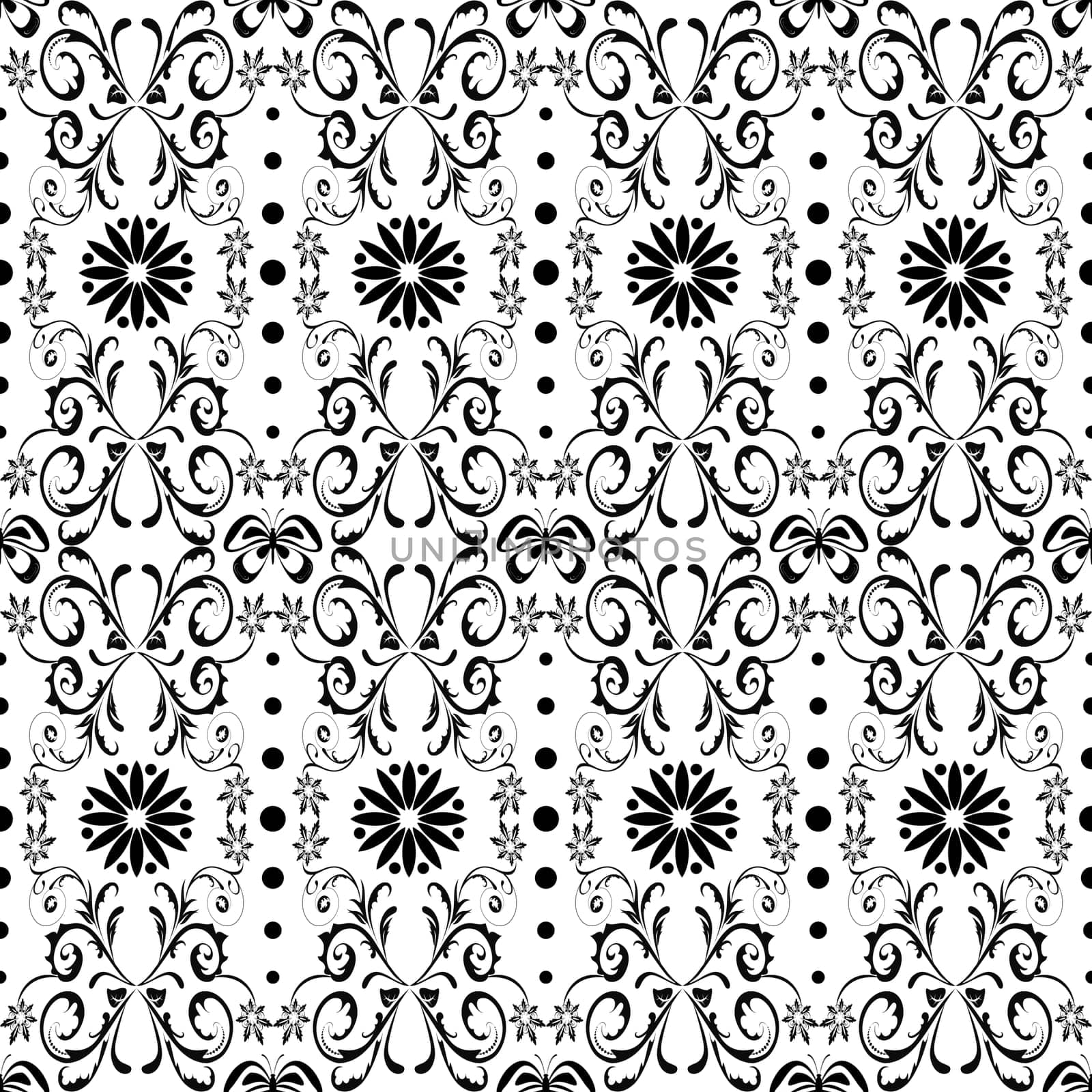 Beautiful background of seamless floral pattern