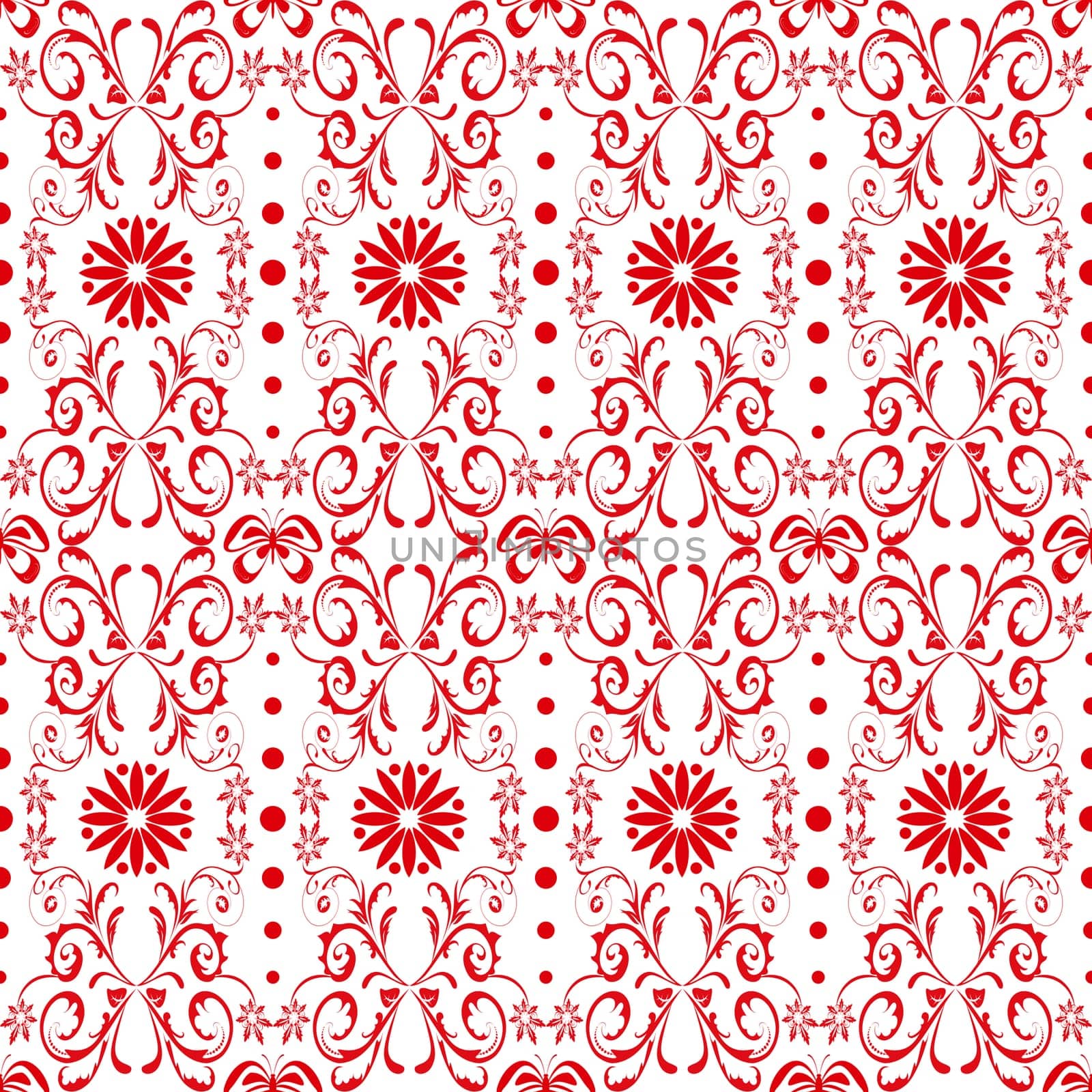 Beautiful background of seamless floral pattern